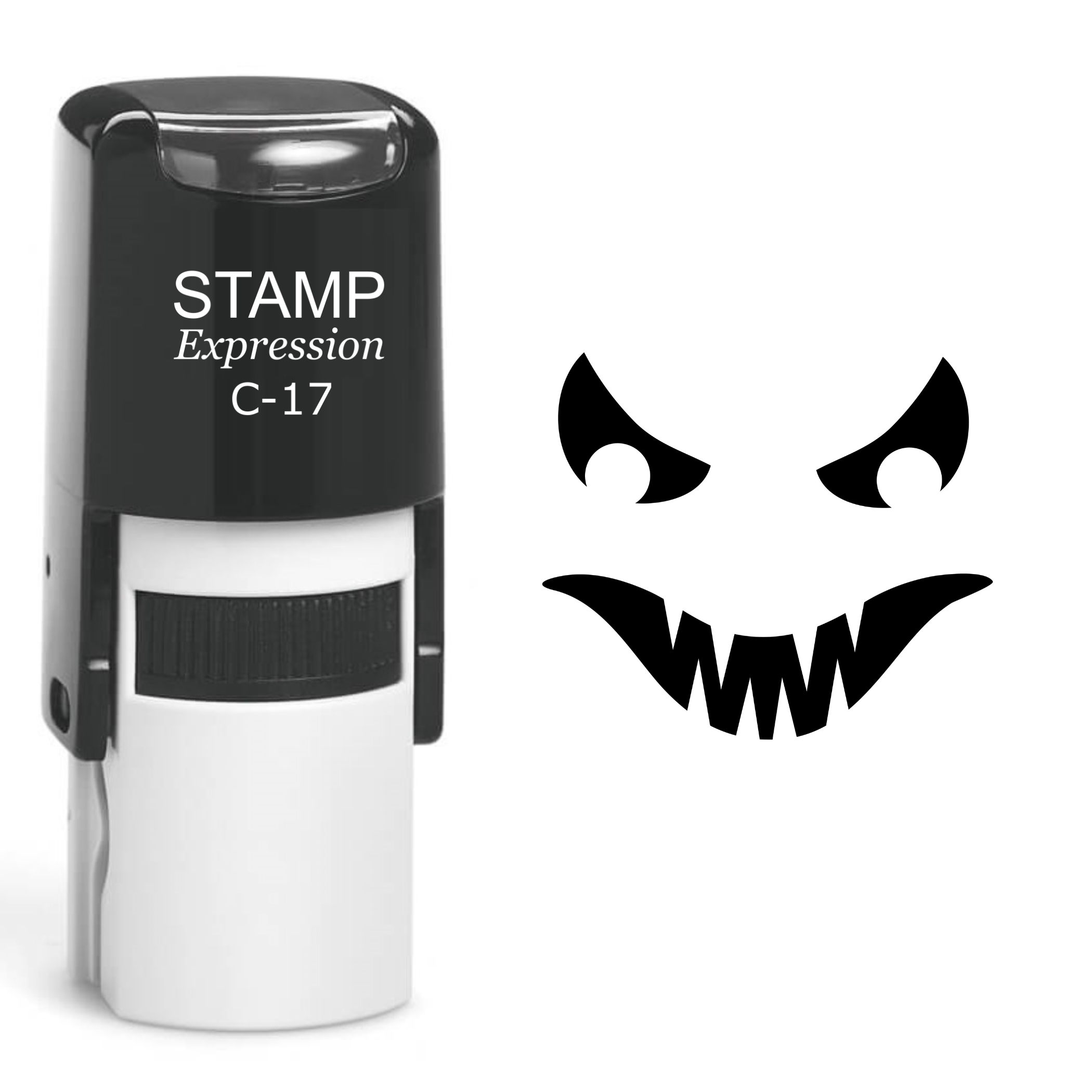Pumpkin Faces Halloween Self Inking Rubber Stamp (SH-60713)