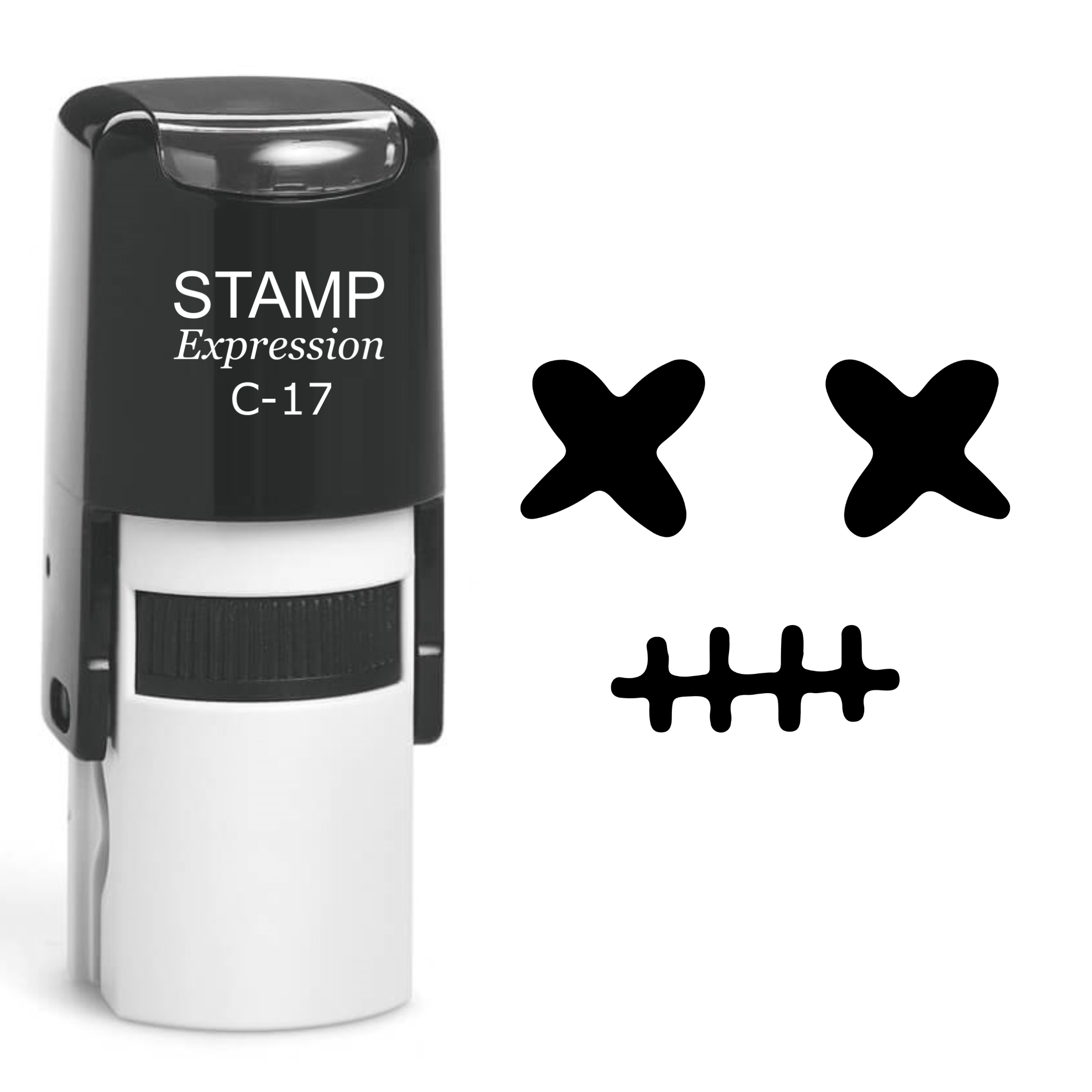 Pumpkin Faces Halloween Self Inking Rubber Stamp (SH-60714)