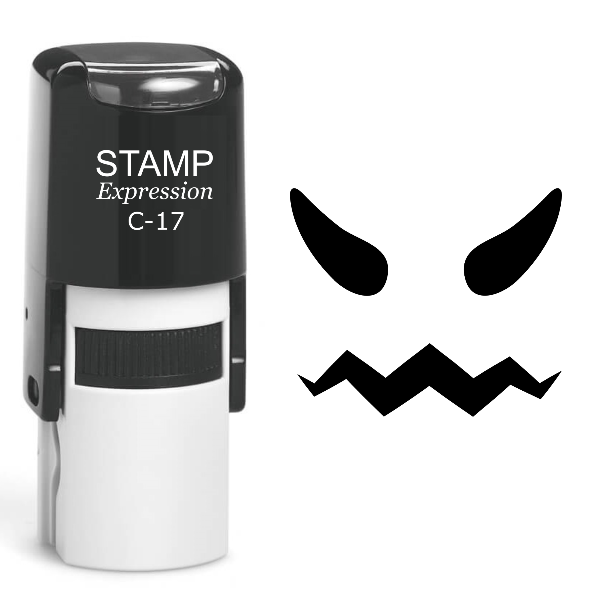 Pumpkin Faces Halloween Self Inking Rubber Stamp (SH-60717)