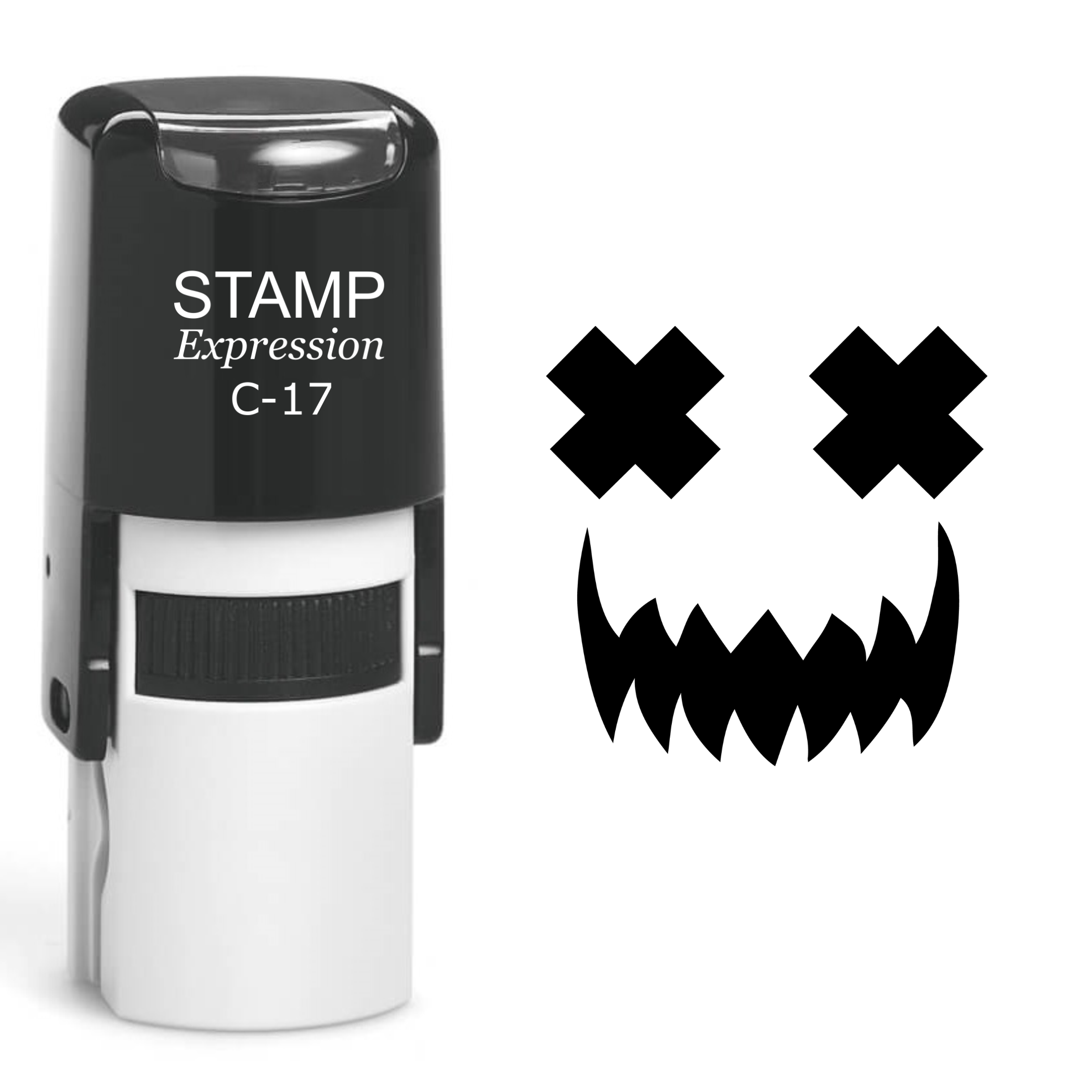 Pumpkin Faces Halloween Self Inking Rubber Stamp (SH-60719)