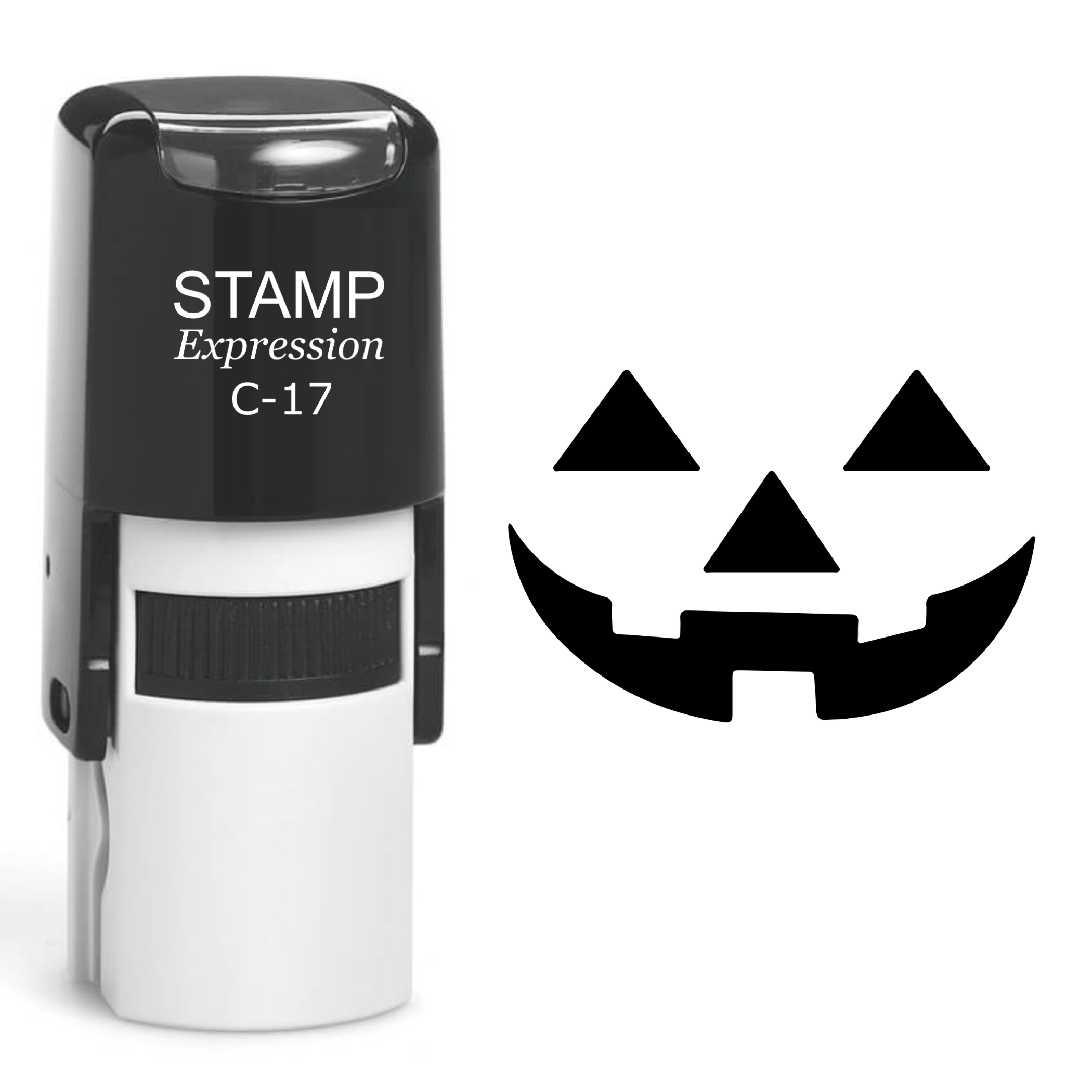 Pumpkin Faces Halloween Self Inking Rubber Stamp (SH-60720)