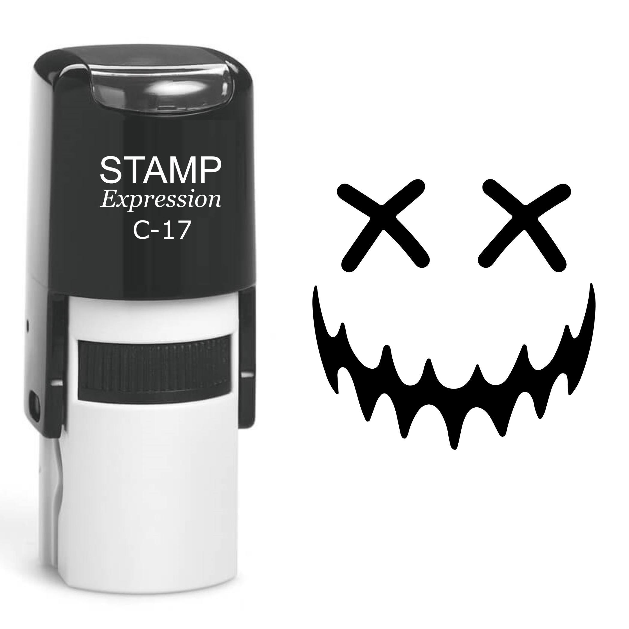 Pumpkin Faces Halloween Self Inking Rubber Stamp (SH-60721)