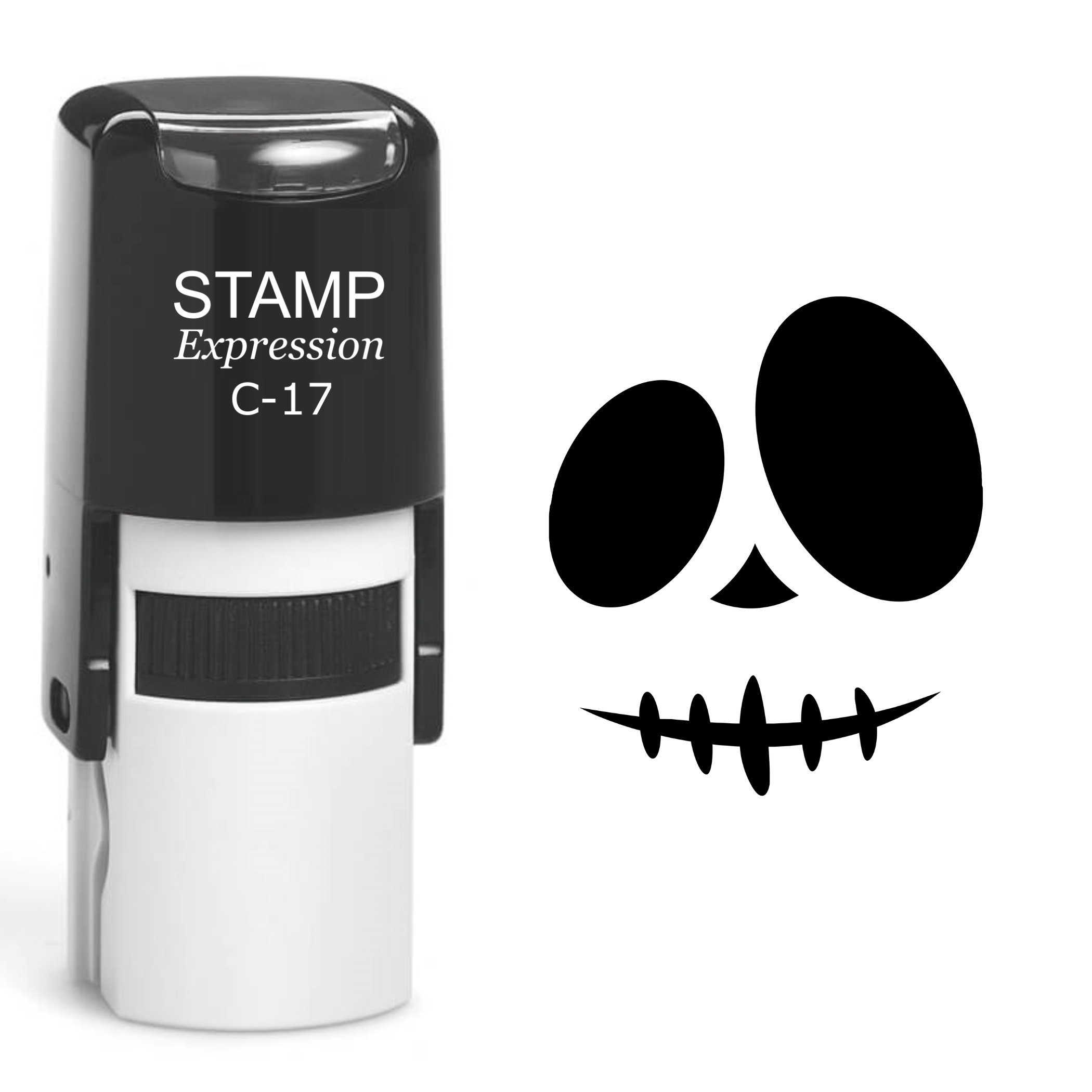 Pumpkin Faces Halloween Self Inking Rubber Stamp (SH-60722)