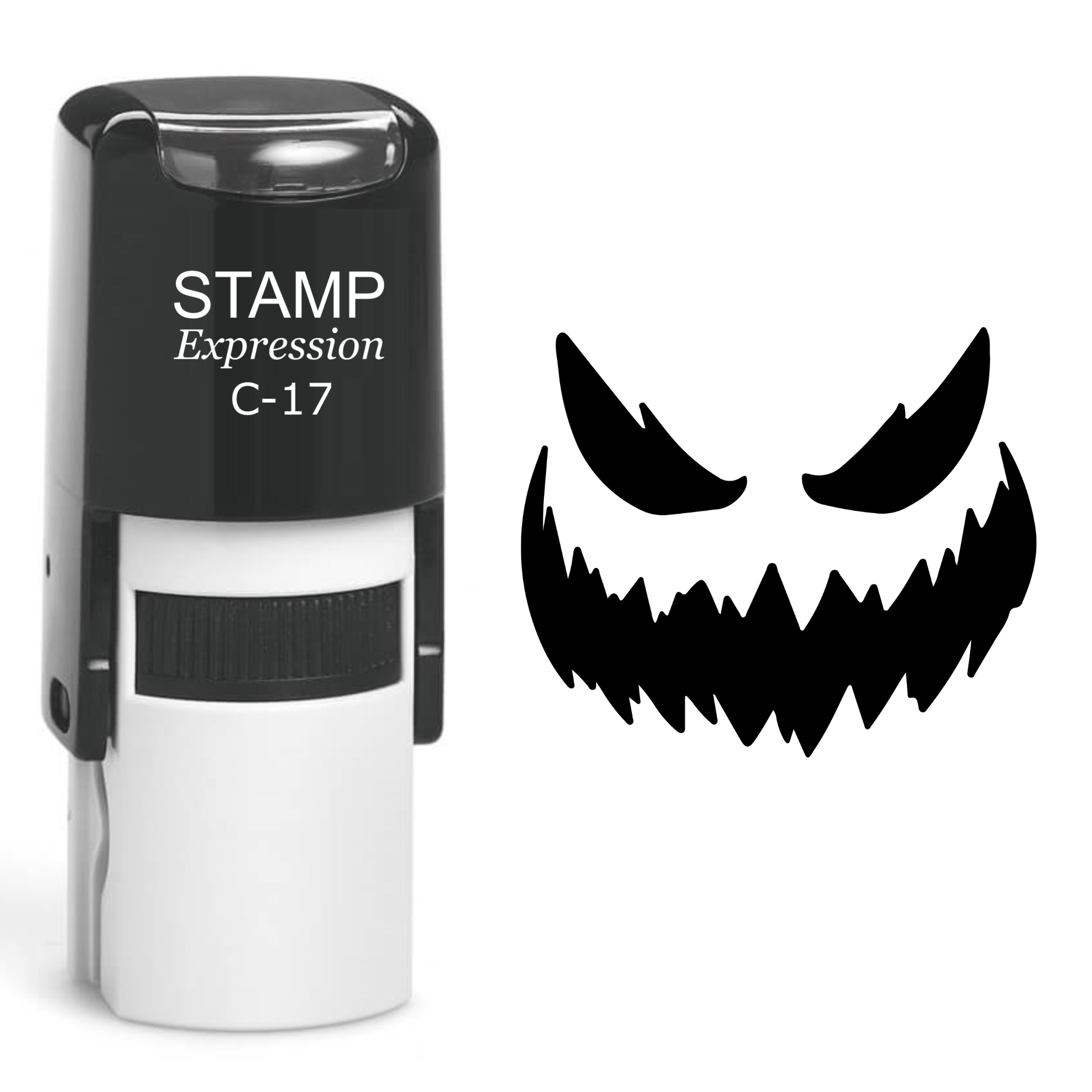 Pumpkin Faces Halloween Self Inking Rubber Stamp (SH-60723)