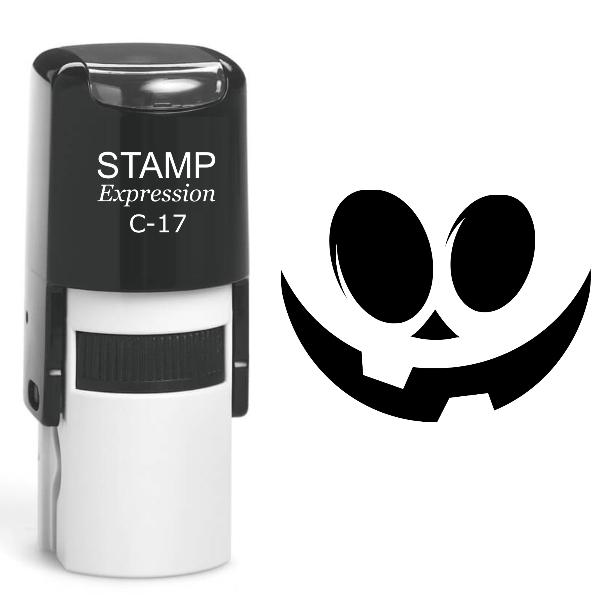 Pumpkin Faces Halloween Self Inking Rubber Stamp (SH-60724)