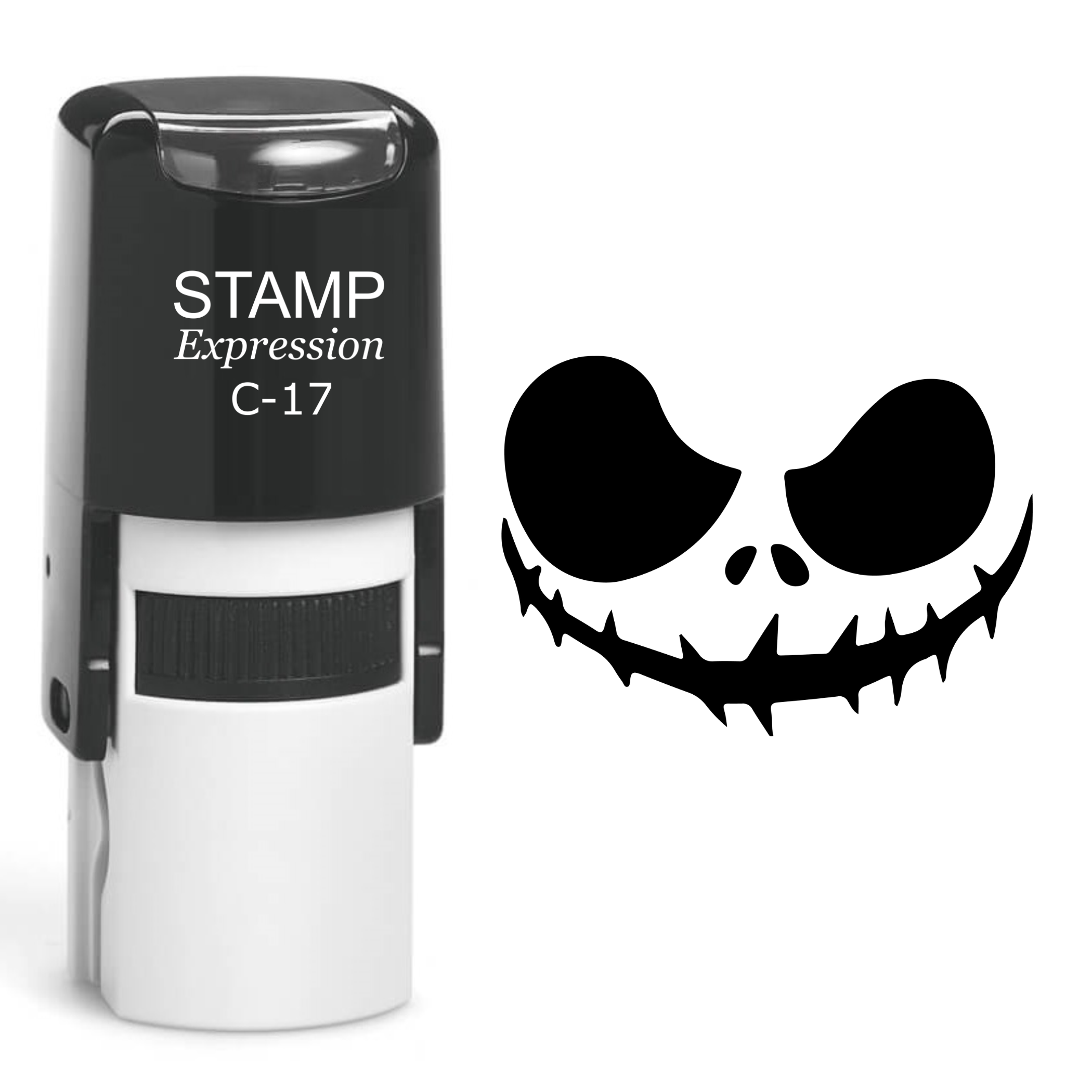 Pumpkin Faces Halloween Self Inking Rubber Stamp (SH-60726)