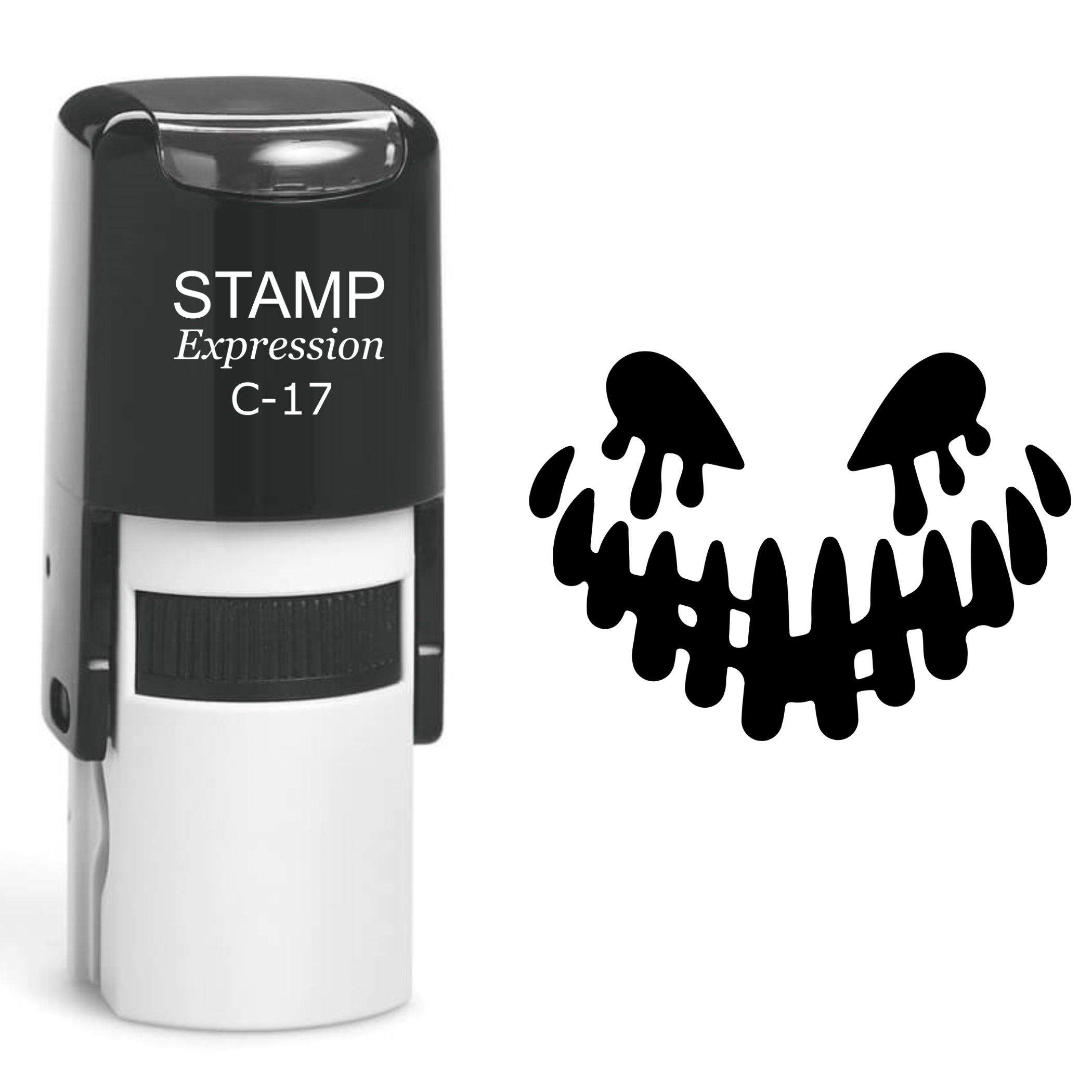 Pumpkin Faces Halloween Self Inking Rubber Stamp (SH-60727)