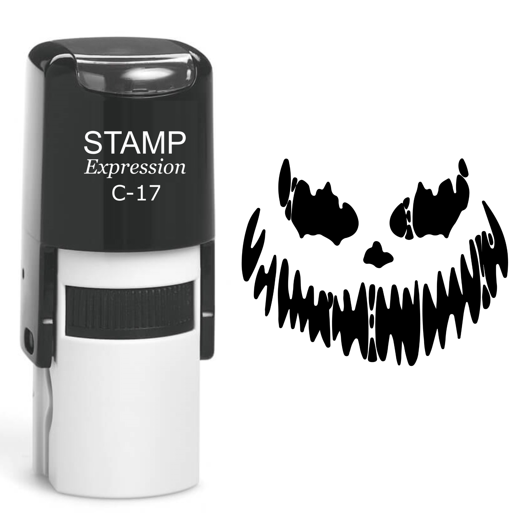 Pumpkin Faces Halloween Self Inking Rubber Stamp (SH-60728)