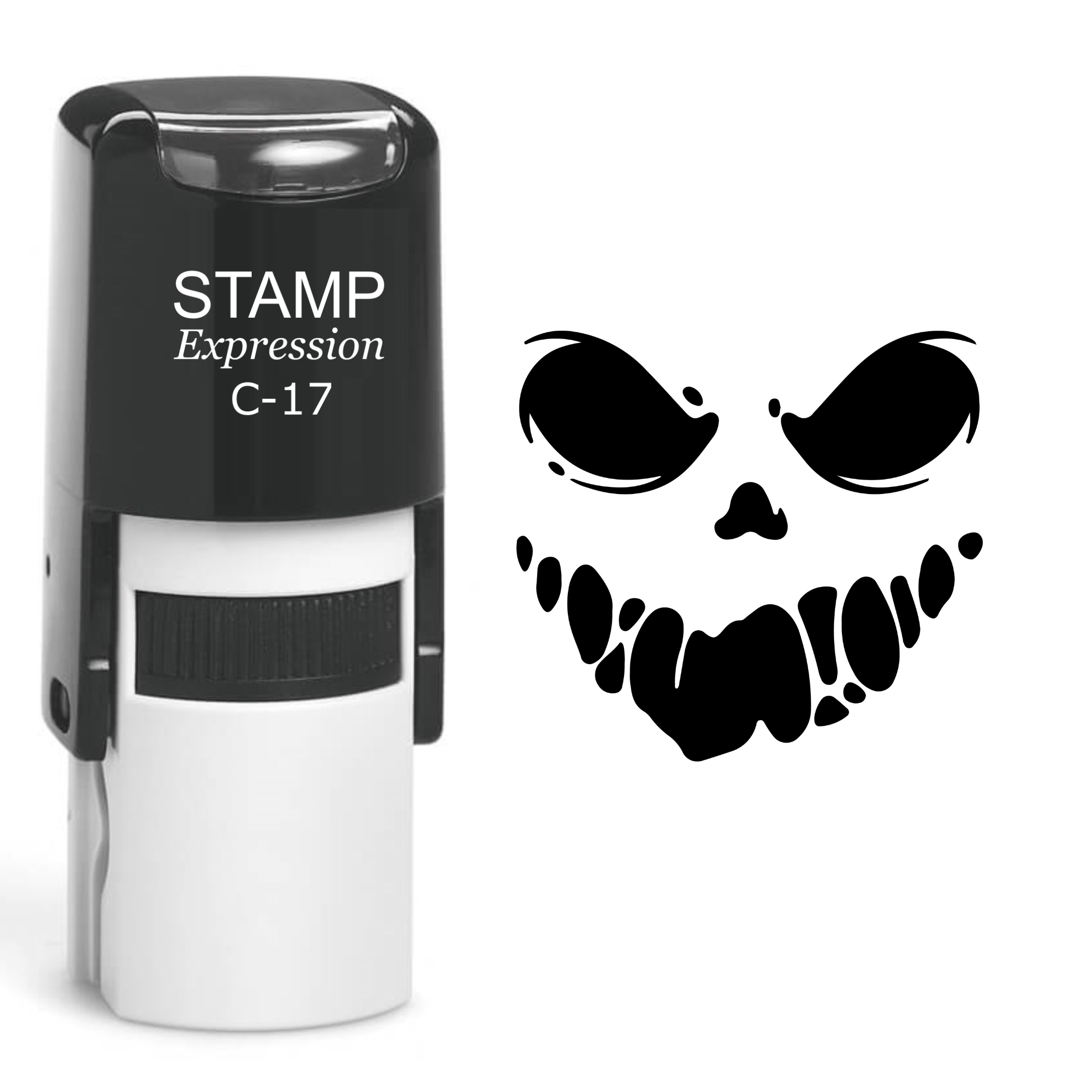 Pumpkin Faces Halloween Self Inking Rubber Stamp (SH-60729)