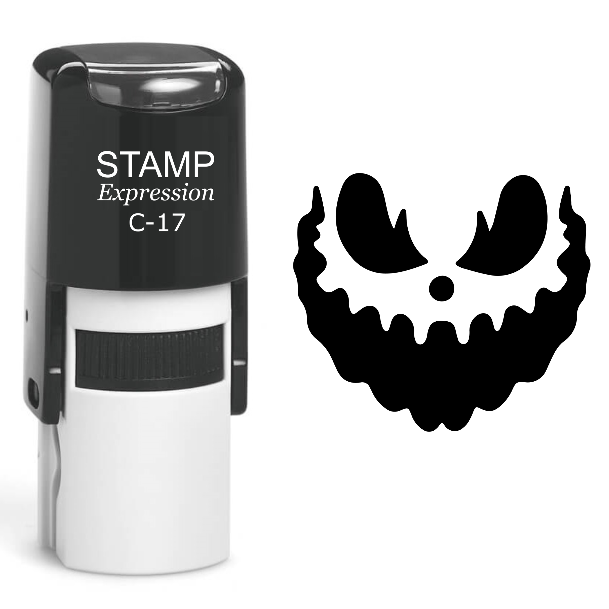 Pumpkin Faces Halloween Self Inking Rubber Stamp (SH-60730)
