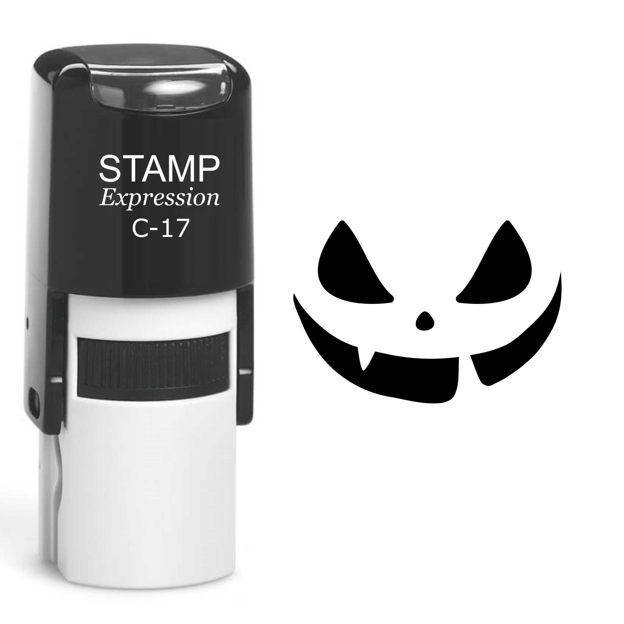 Pumpkin Faces Halloween Self Inking Rubber Stamp (SH-60732)