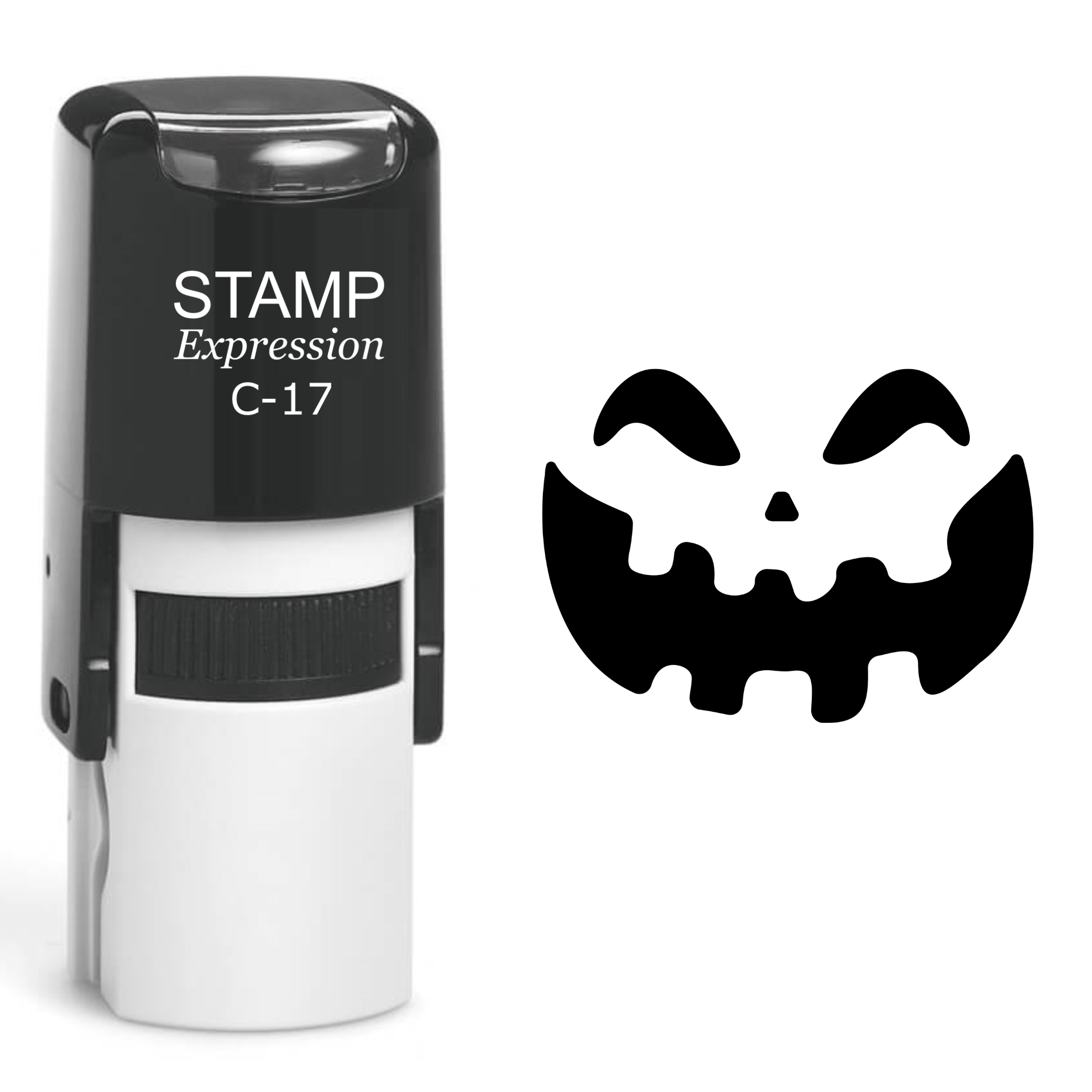 Pumpkin Faces Halloween Self Inking Rubber Stamp (SH-60733)