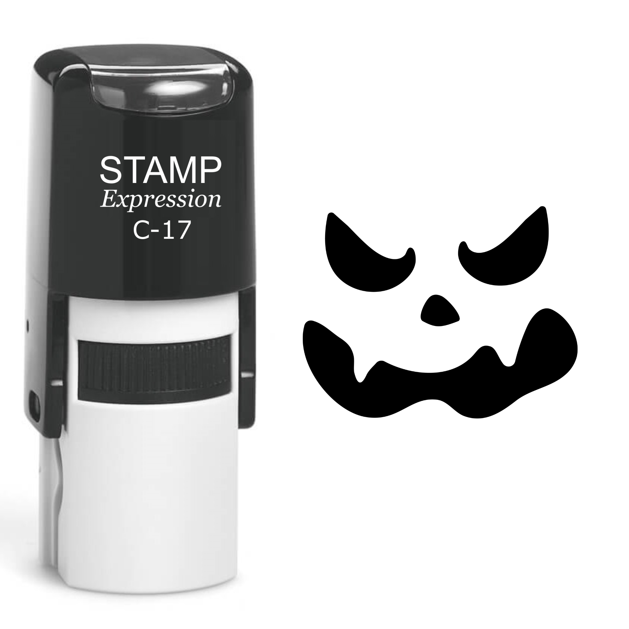 Pumpkin Faces Halloween Self Inking Rubber Stamp (SH-60735)