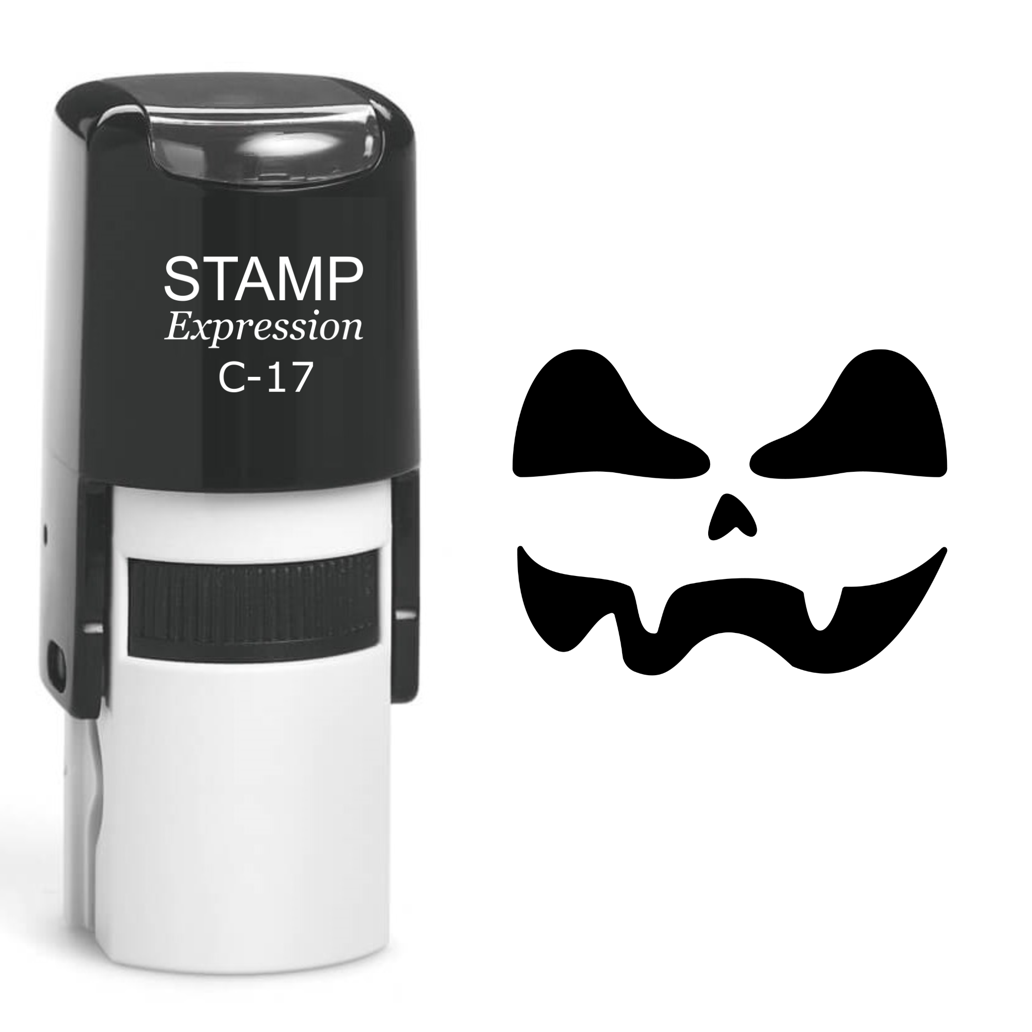 Pumpkin Faces Halloween Self Inking Rubber Stamp (SH-60736)