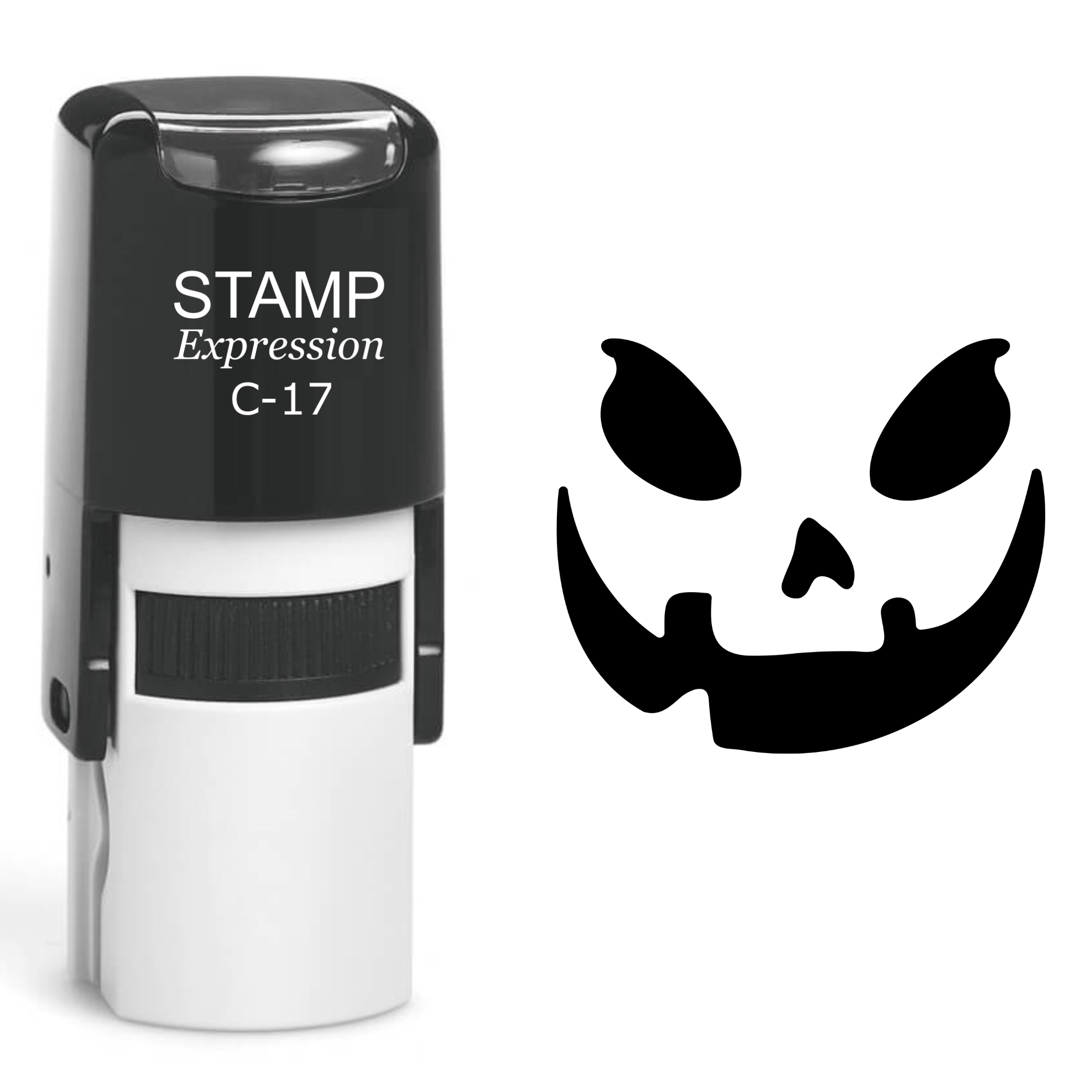 Pumpkin Faces Halloween Self Inking Rubber Stamp (SH-60738)