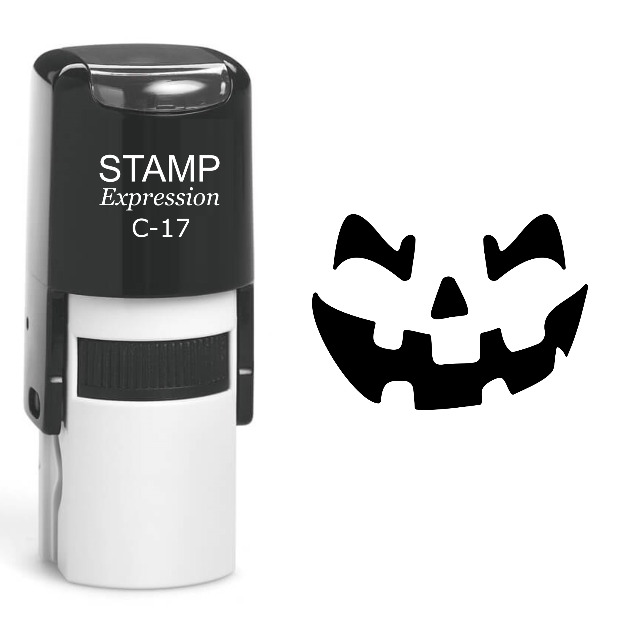 Pumpkin Faces Halloween Self Inking Rubber Stamp (SH-60739)