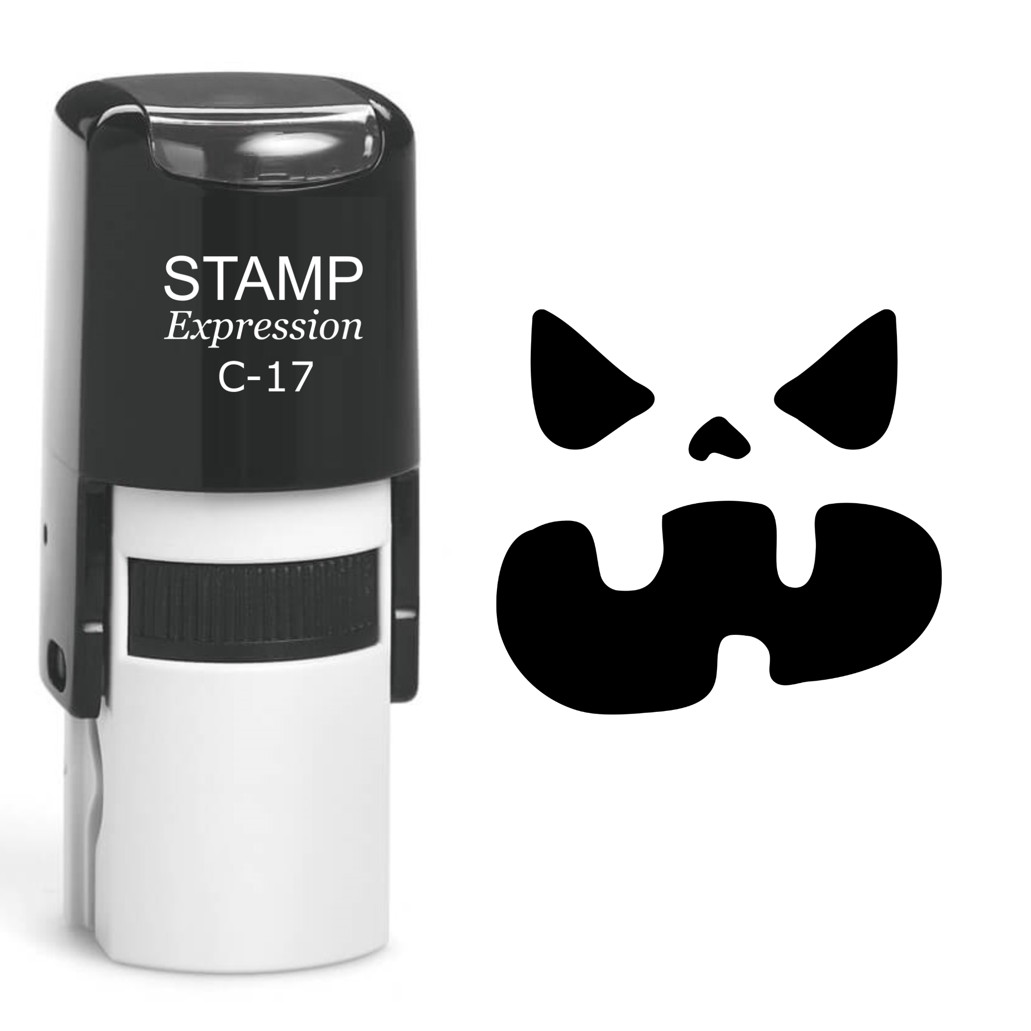 Pumpkin Faces Halloween Self Inking Rubber Stamp (SH-60740)