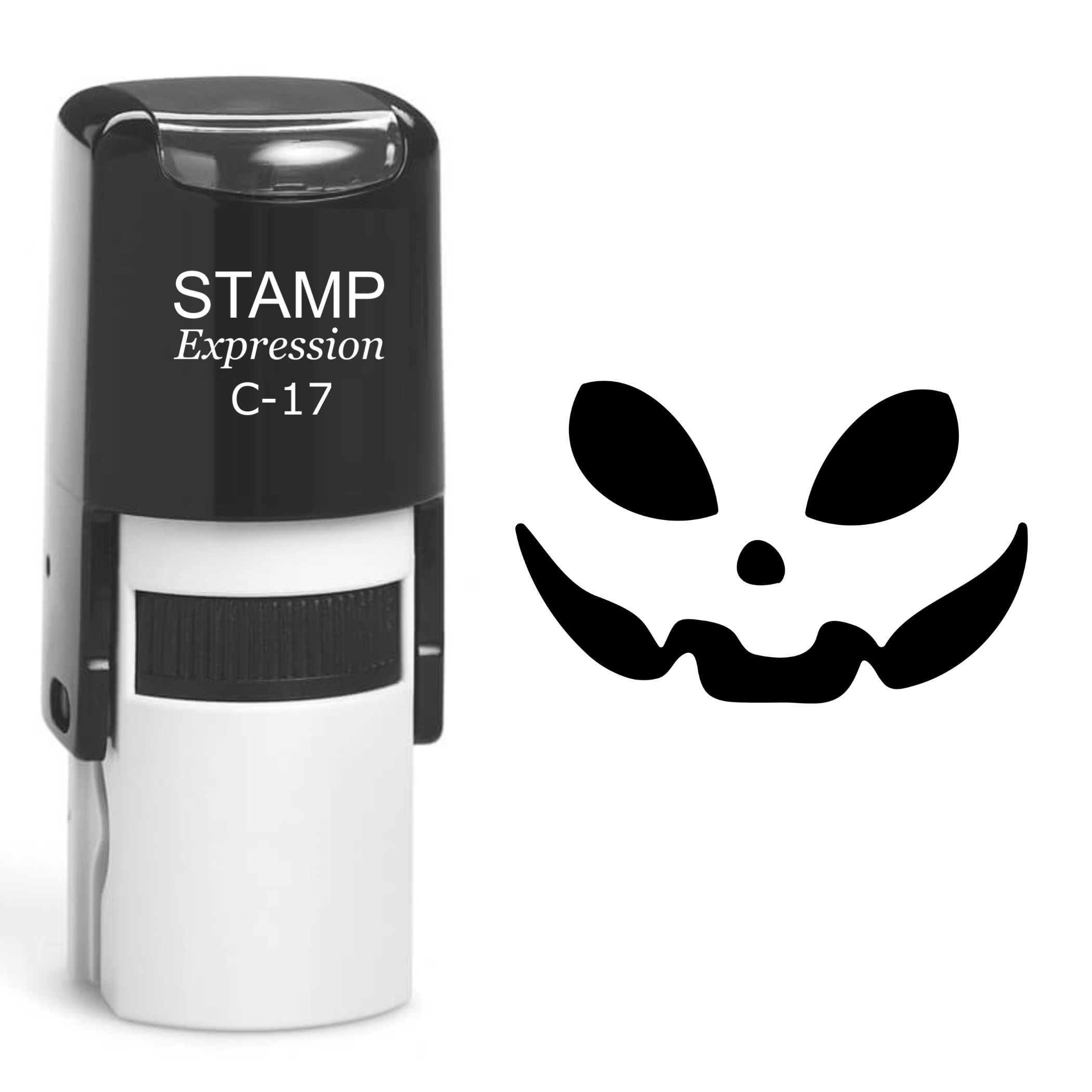 Pumpkin Faces Halloween Self Inking Rubber Stamp (SH-60741)