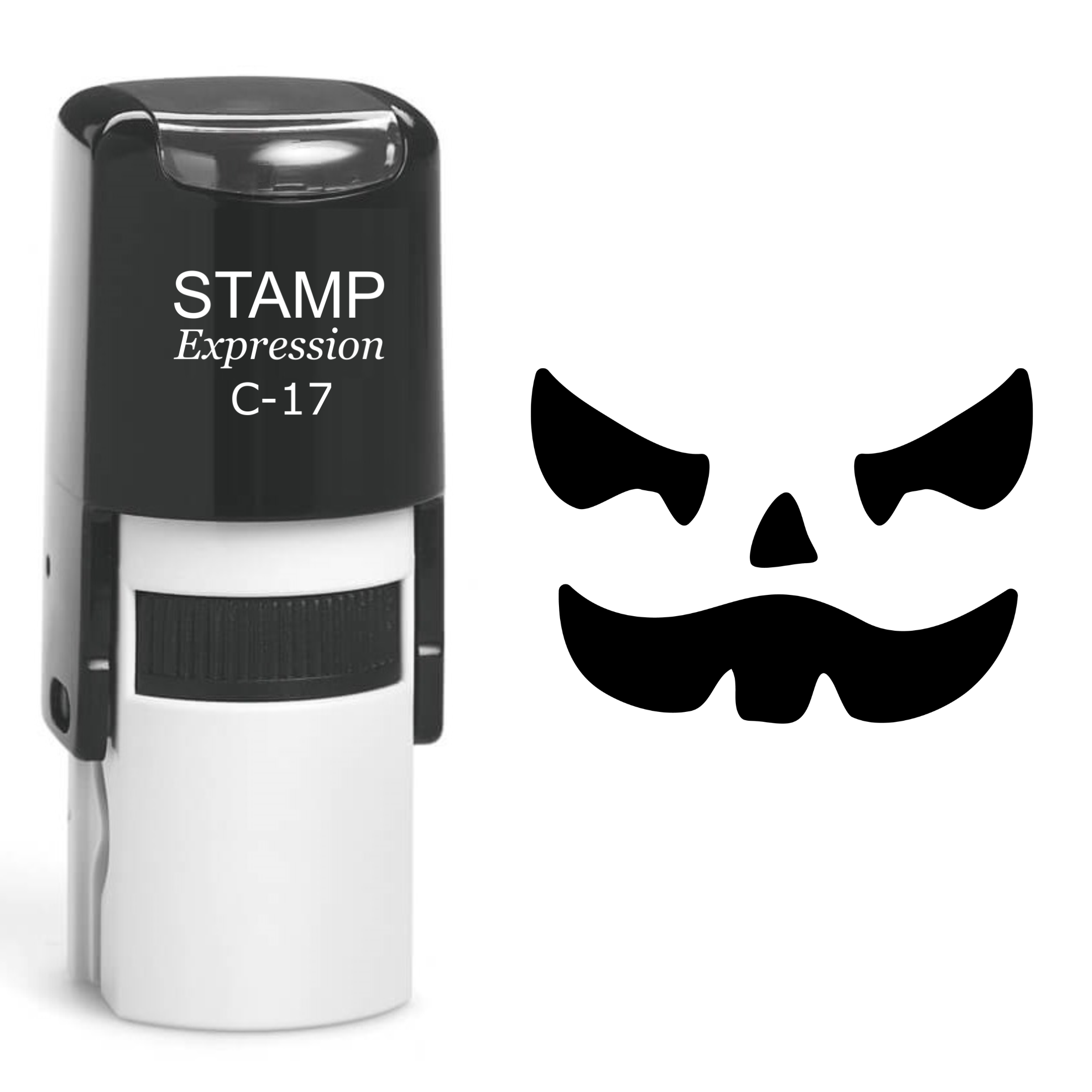 Pumpkin Faces Halloween Self Inking Rubber Stamp (SH-60742)
