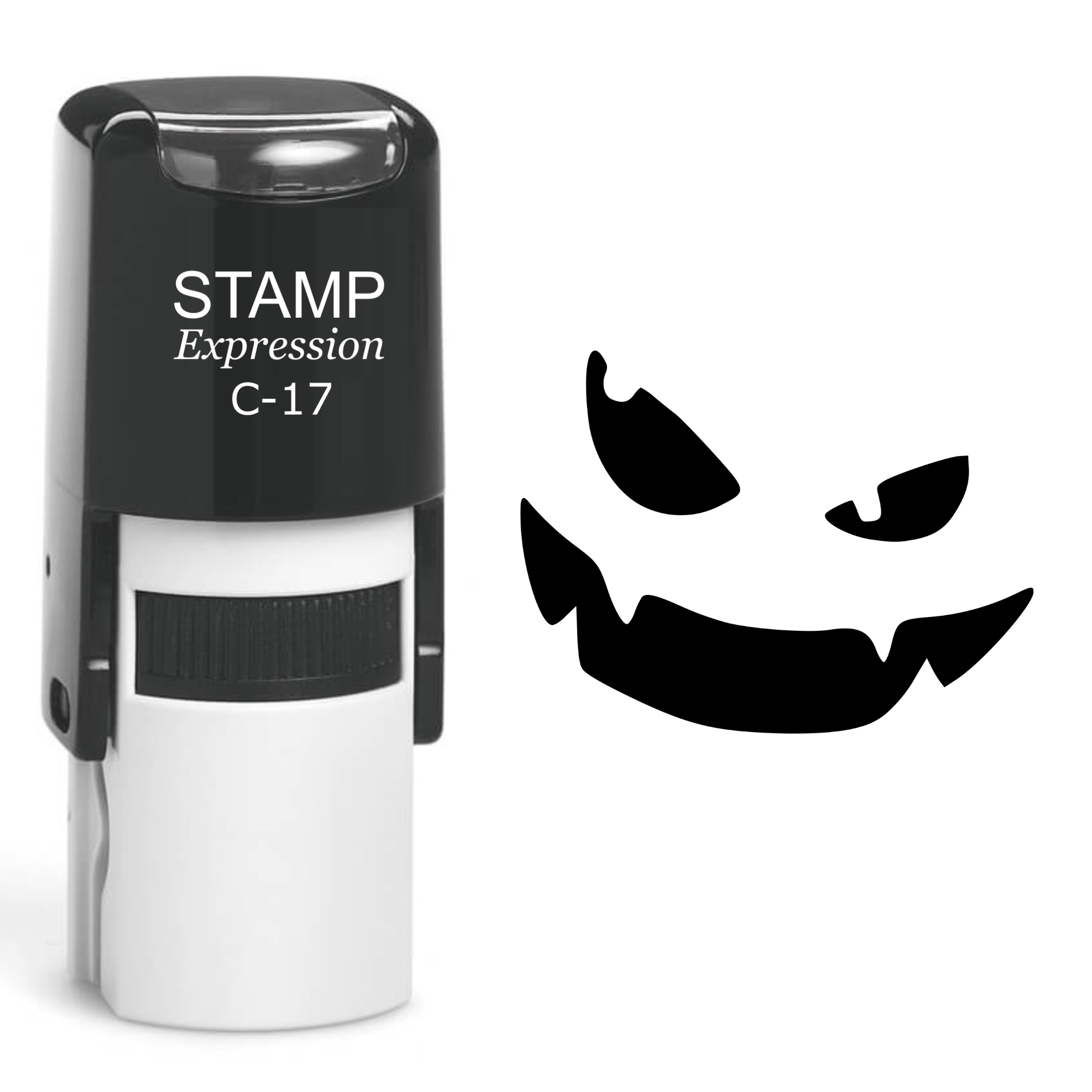 Pumpkin Faces Halloween Self Inking Rubber Stamp (SH-60743)
