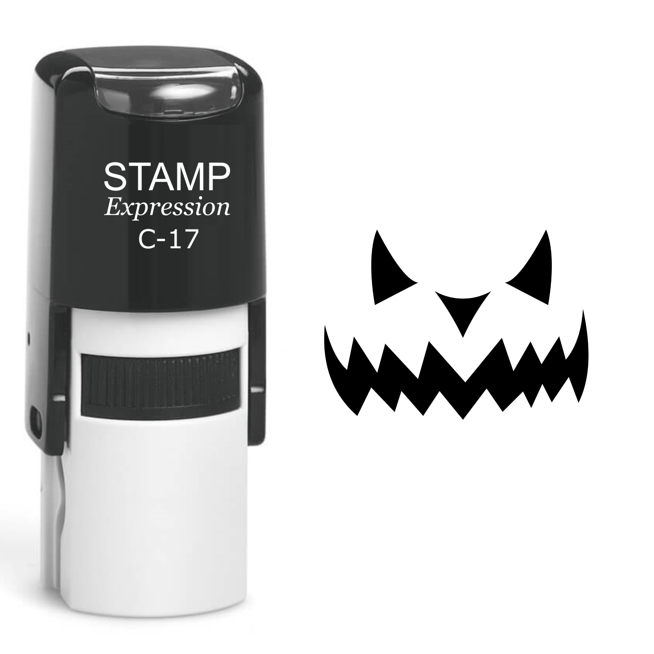 Pumpkin Faces Halloween Self Inking Rubber Stamp (SH-60746)