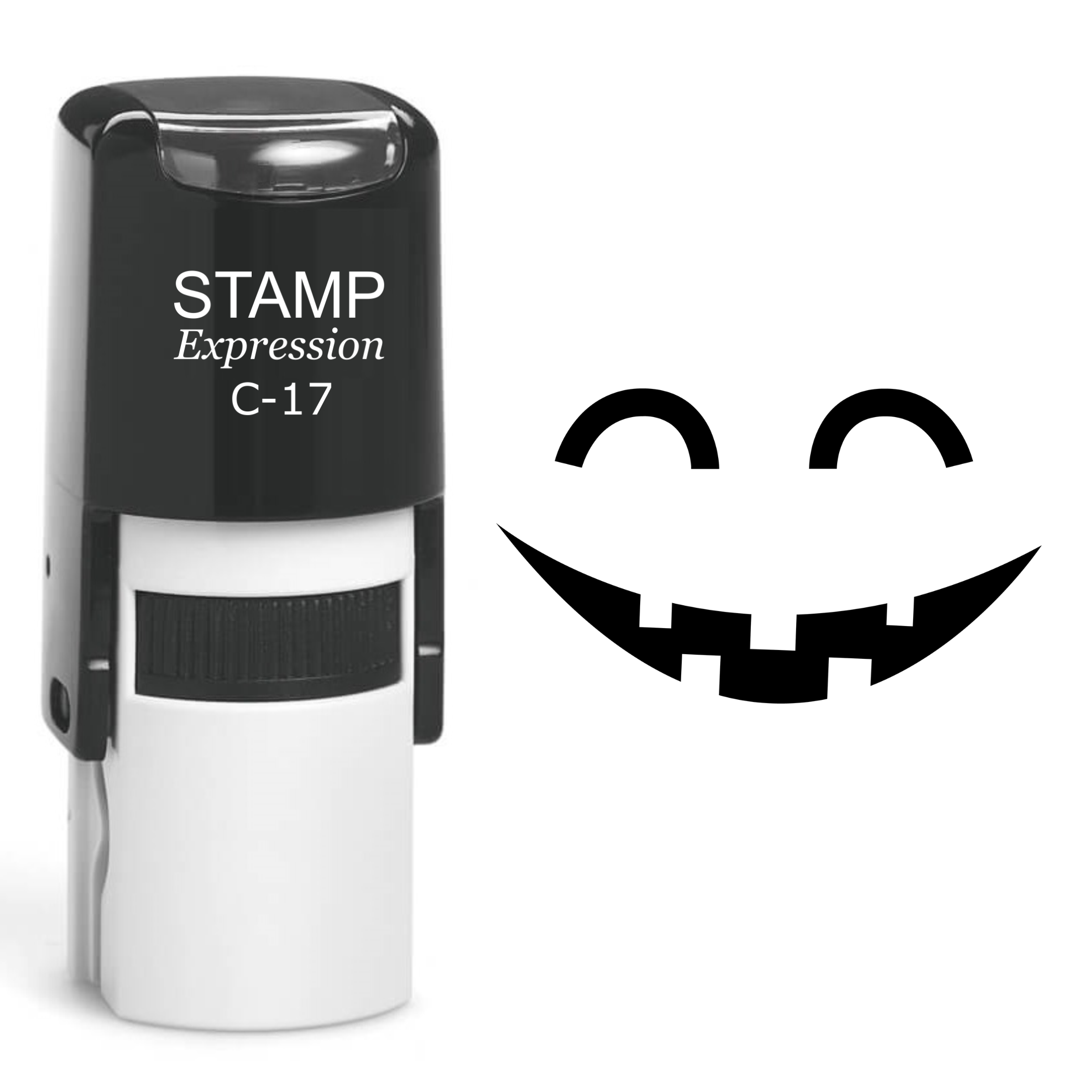 Pumpkin Faces Halloween Self Inking Rubber Stamp (SH-60747)