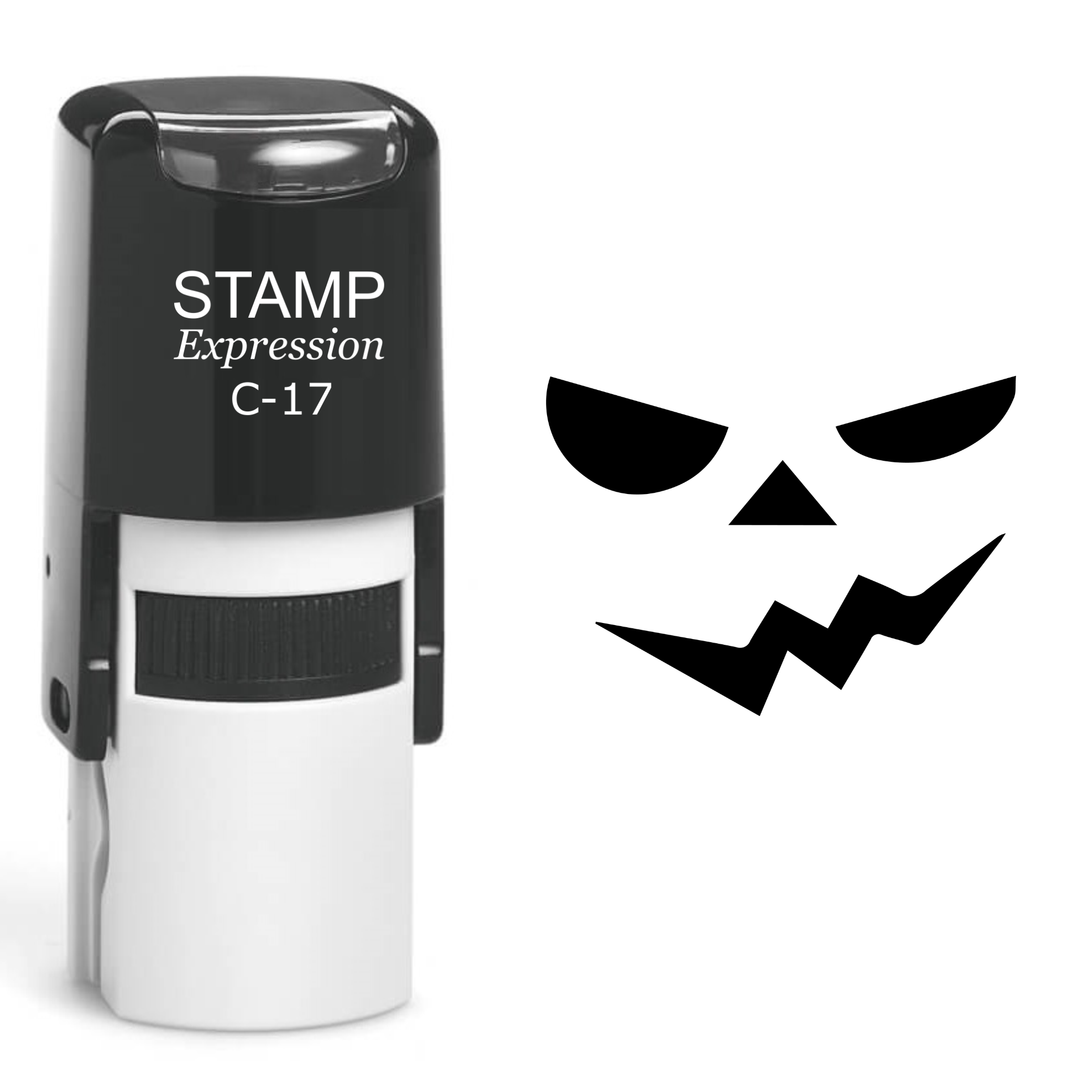 Pumpkin Faces Halloween Self Inking Rubber Stamp (SH-60748)