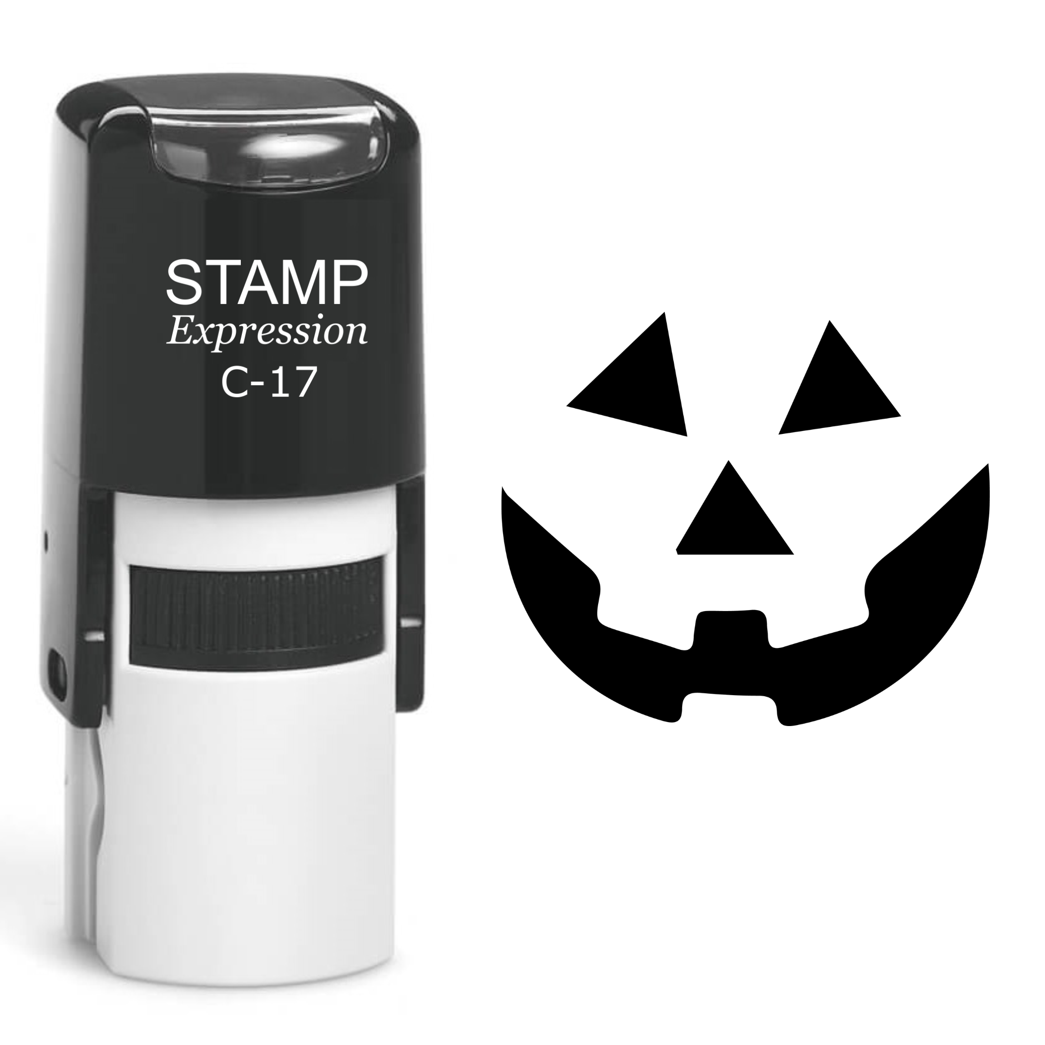 Pumpkin Faces Halloween Self Inking Rubber Stamp (SH-60751)