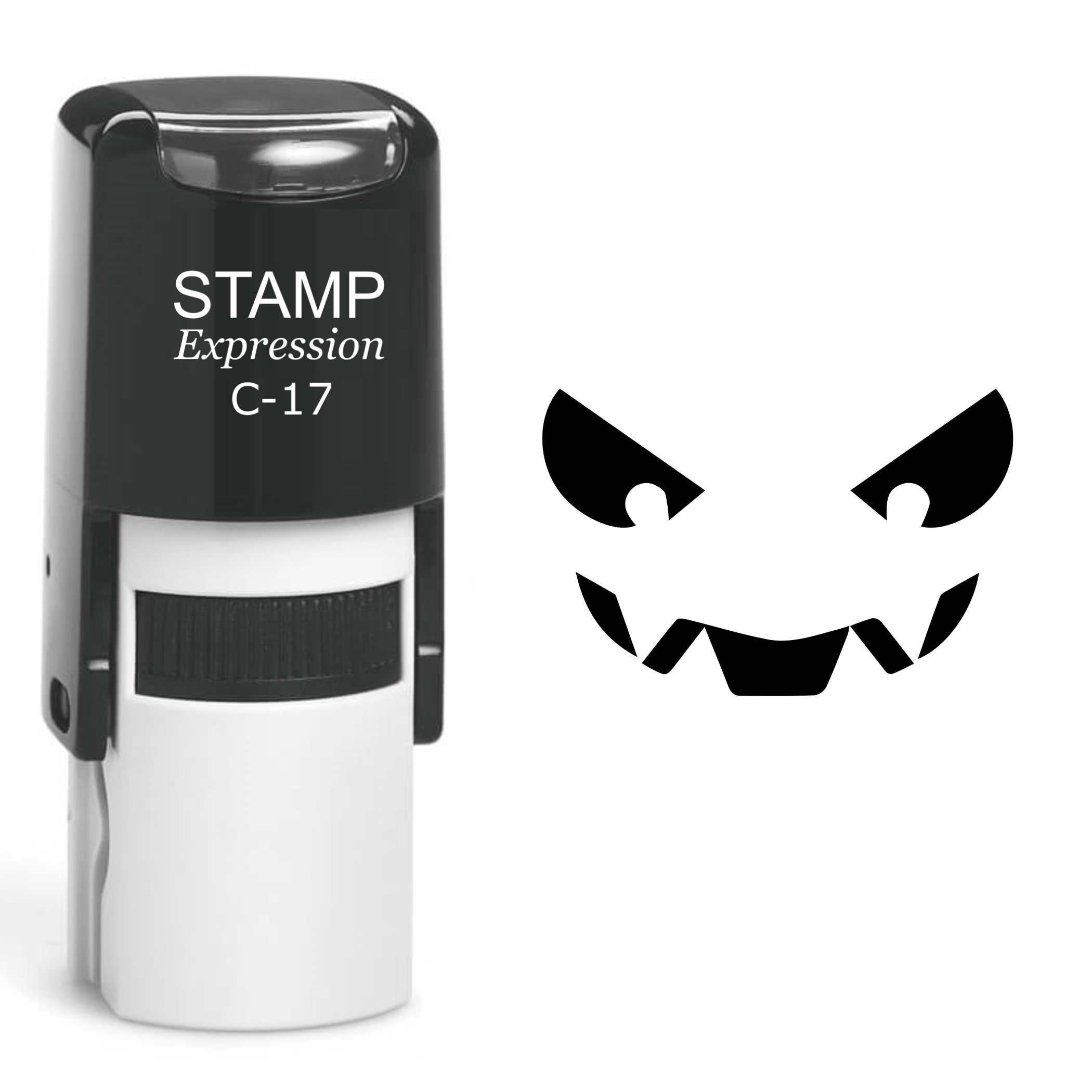 Pumpkin Faces Halloween Self Inking Rubber Stamp (SH-60752)