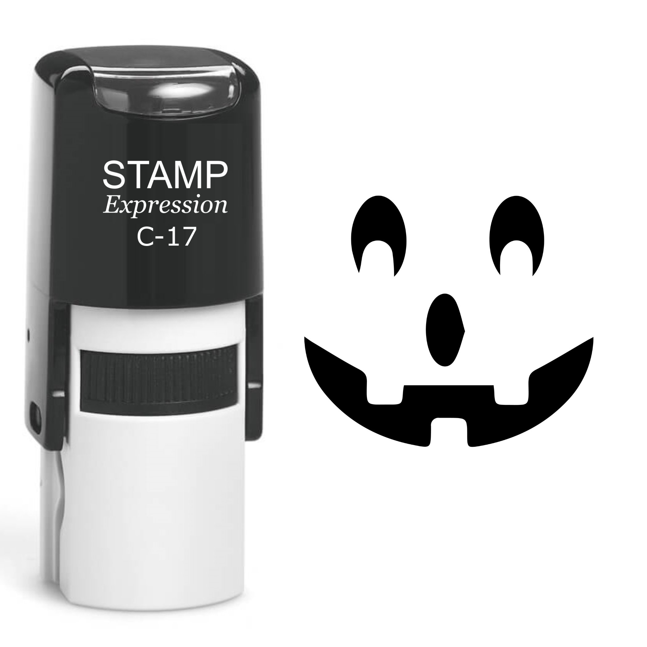 Pumpkin Faces Halloween Self Inking Rubber Stamp (SH-60753)