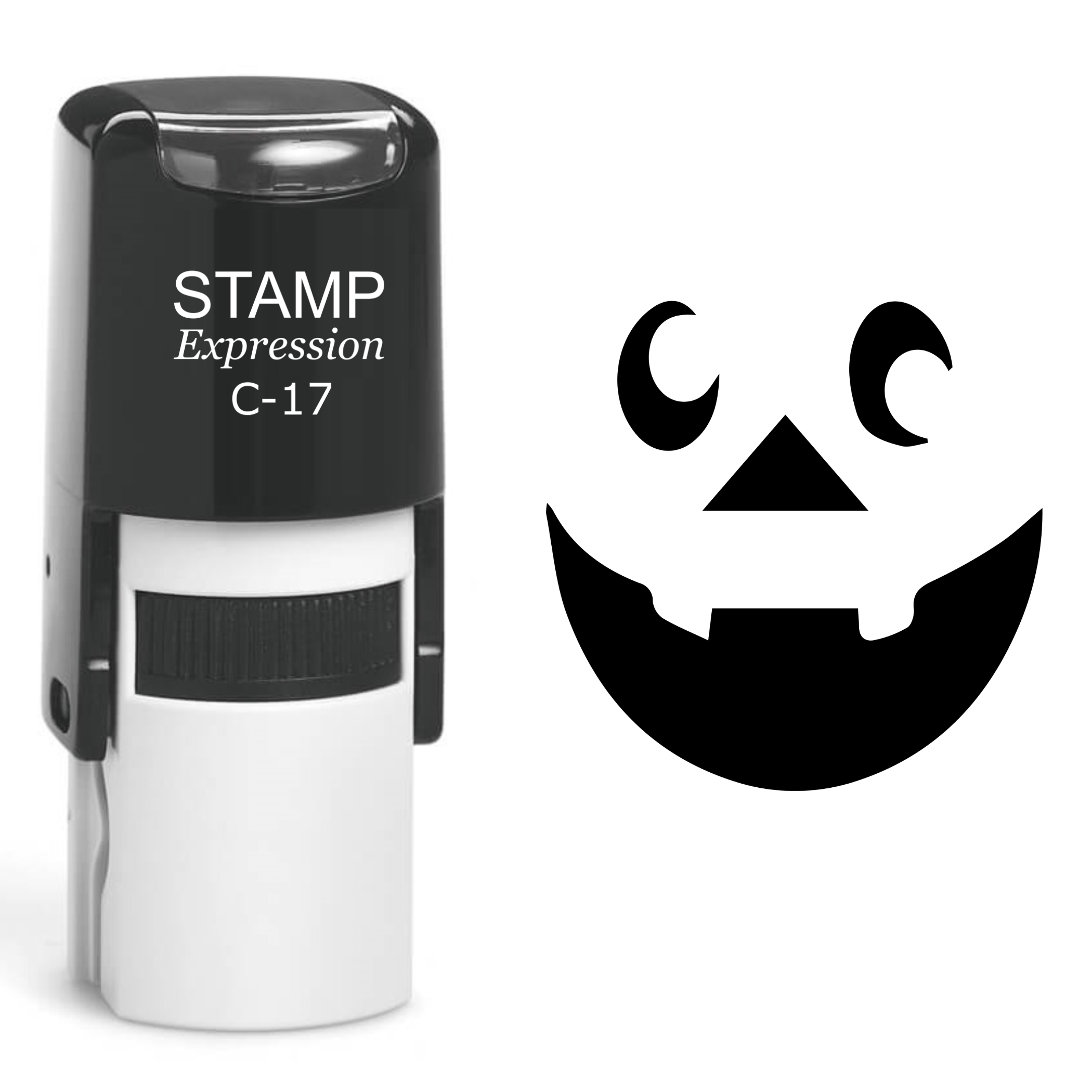 Pumpkin Faces Halloween Self Inking Rubber Stamp (SH-60754)
