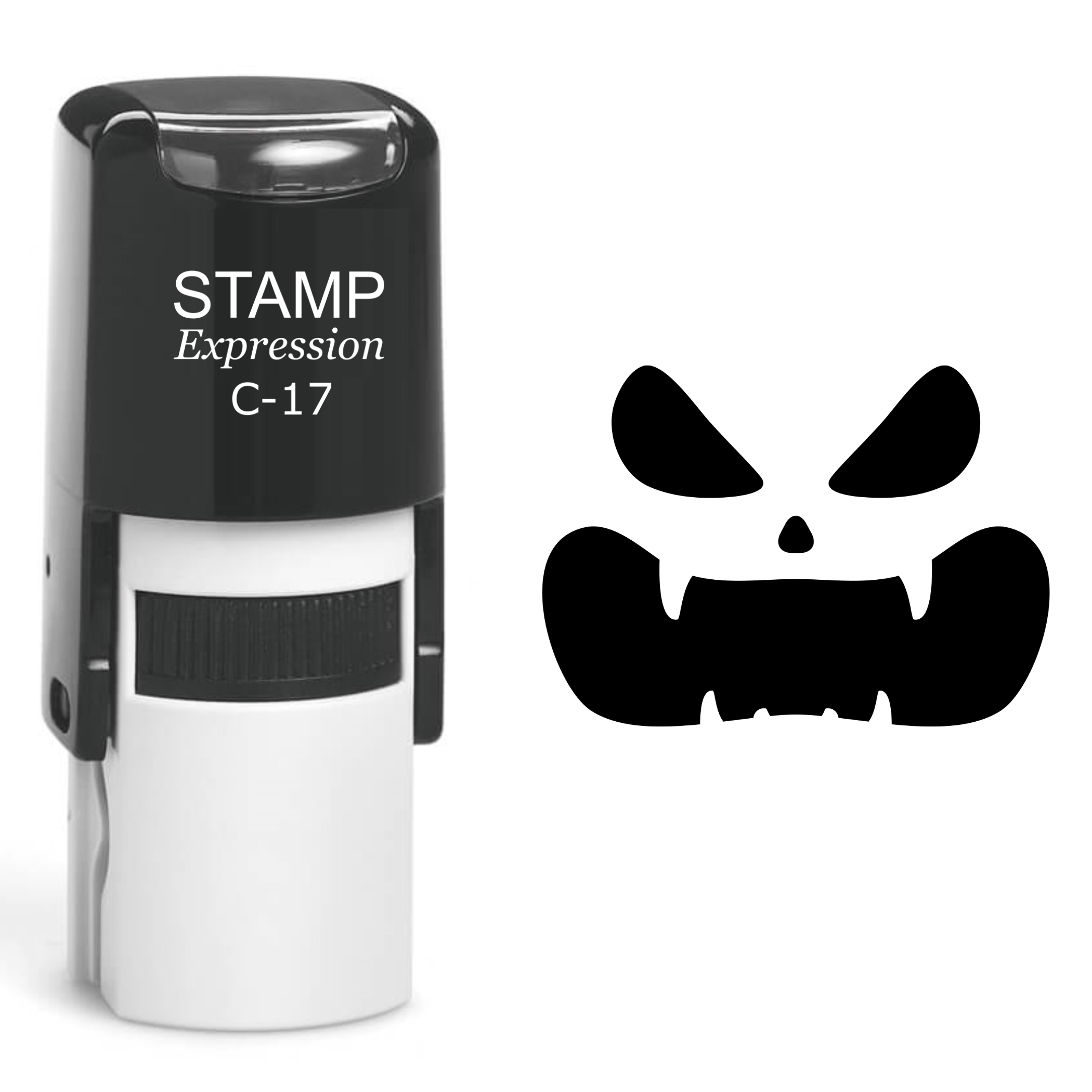 Pumpkin Faces Halloween Self Inking Rubber Stamp (SH-60756)