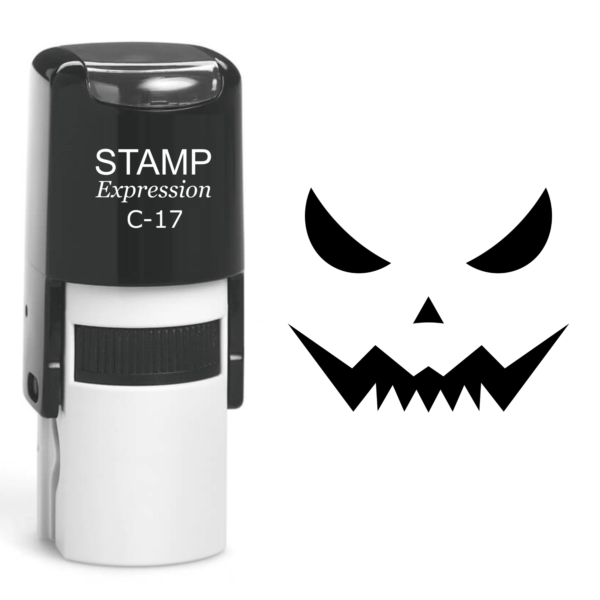 Pumpkin Faces Halloween Self Inking Rubber Stamp (SH-60757)