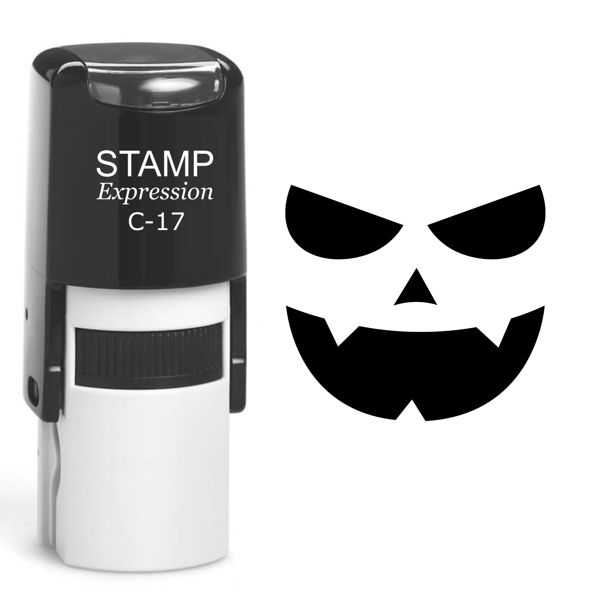 Pumpkin Faces Halloween Self Inking Rubber Stamp (SH-60758)