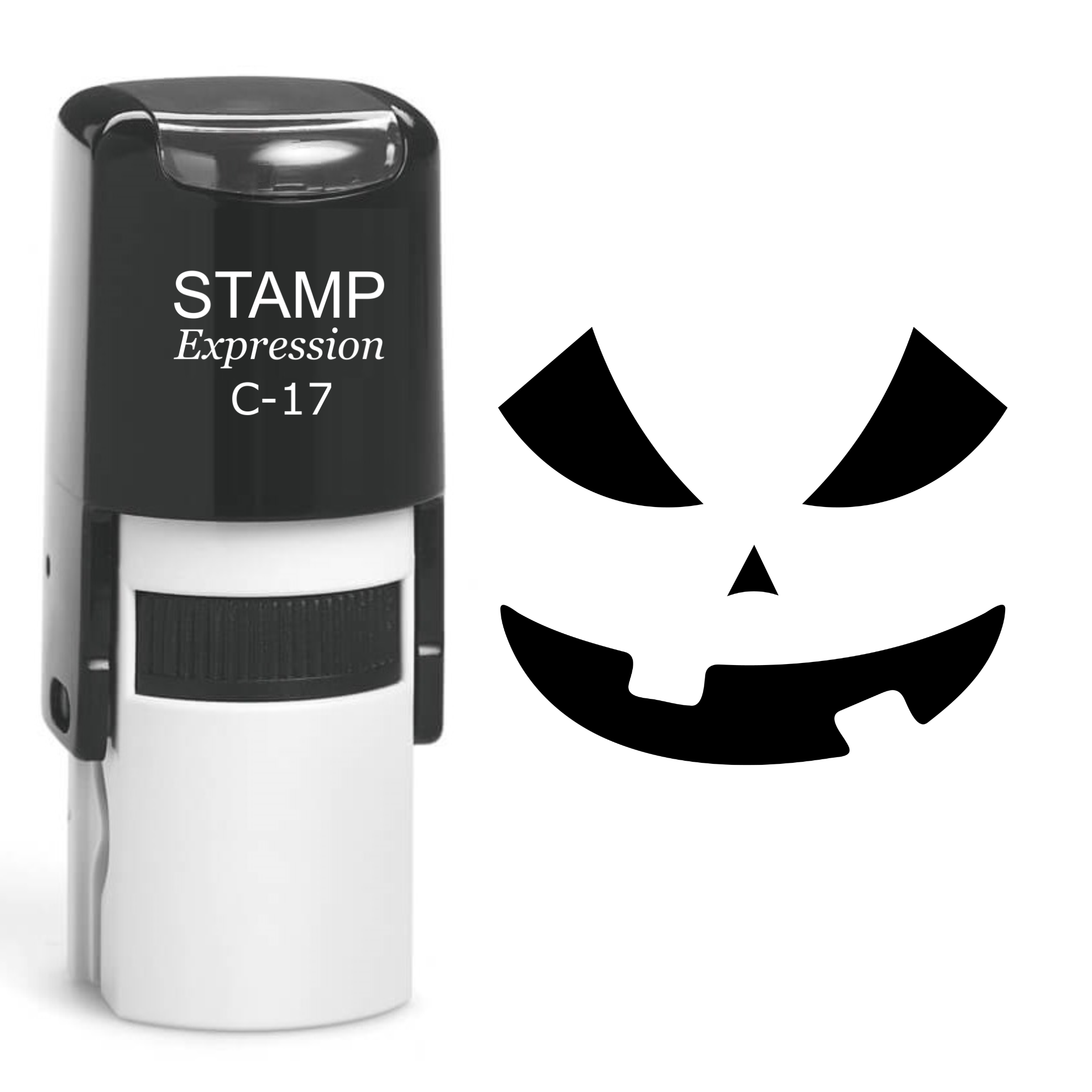 Pumpkin Faces Halloween Self Inking Rubber Stamp (SH-60759)