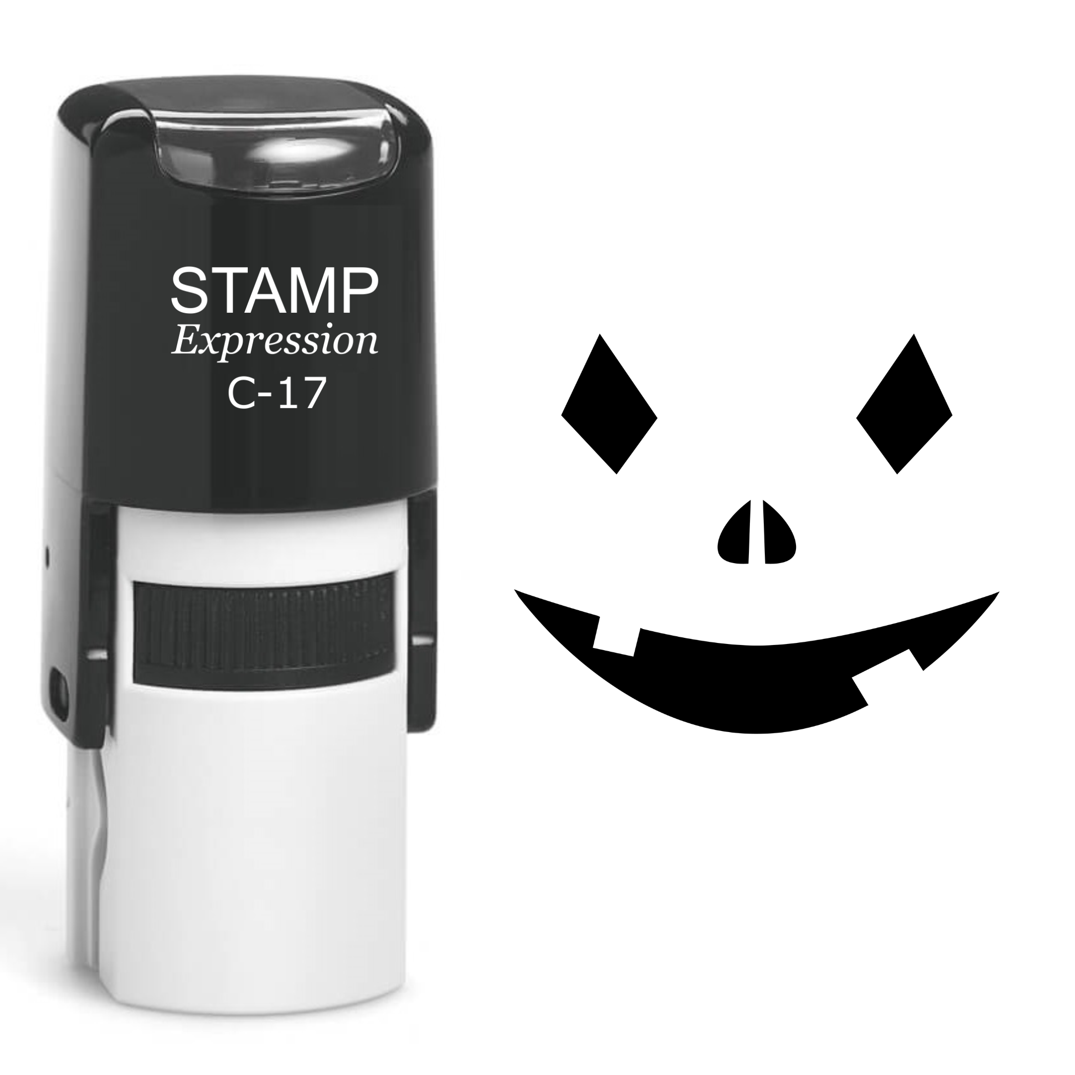 Pumpkin Faces Halloween Self Inking Rubber Stamp (SH-60761)
