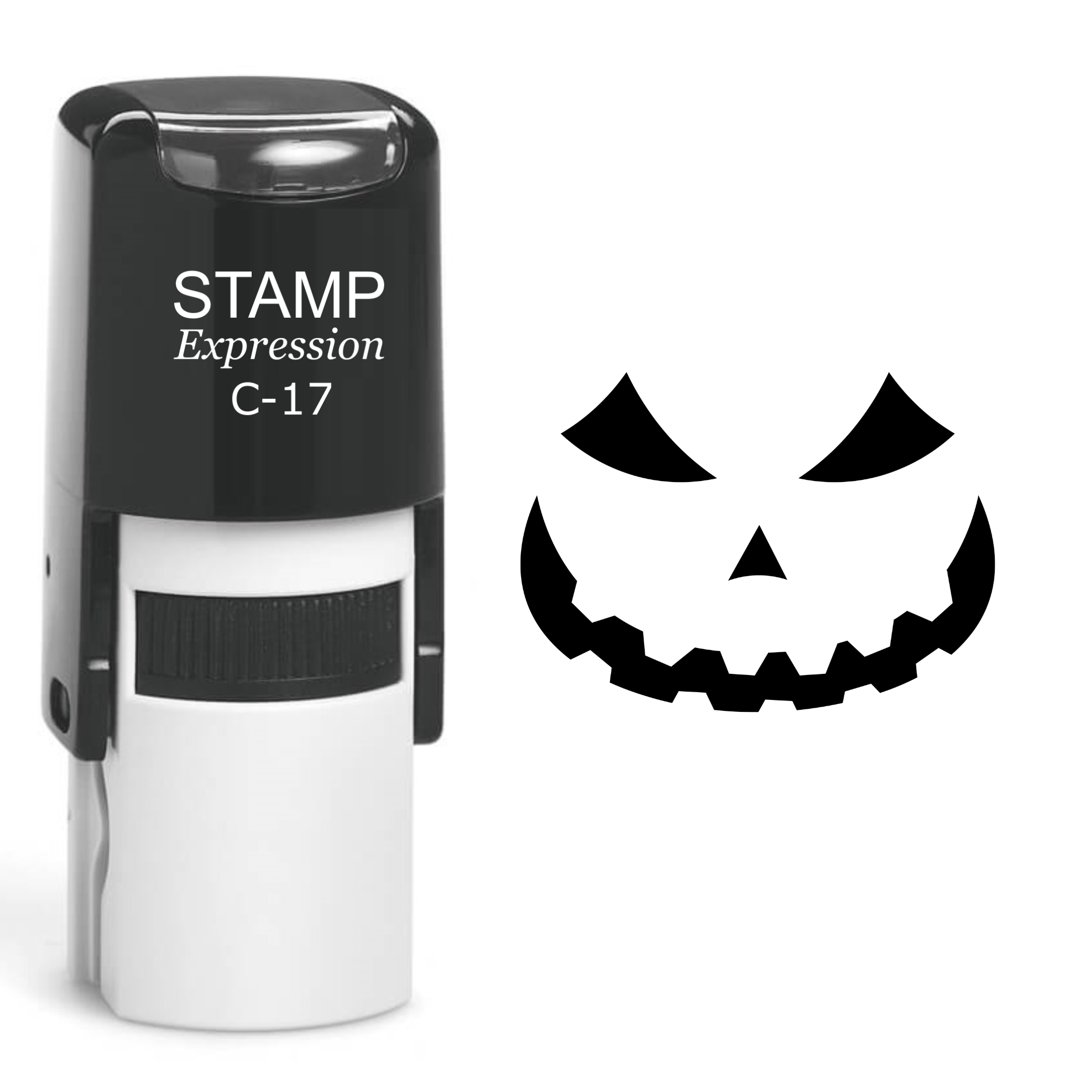 Pumpkin Faces Halloween Self Inking Rubber Stamp (SH-60767)