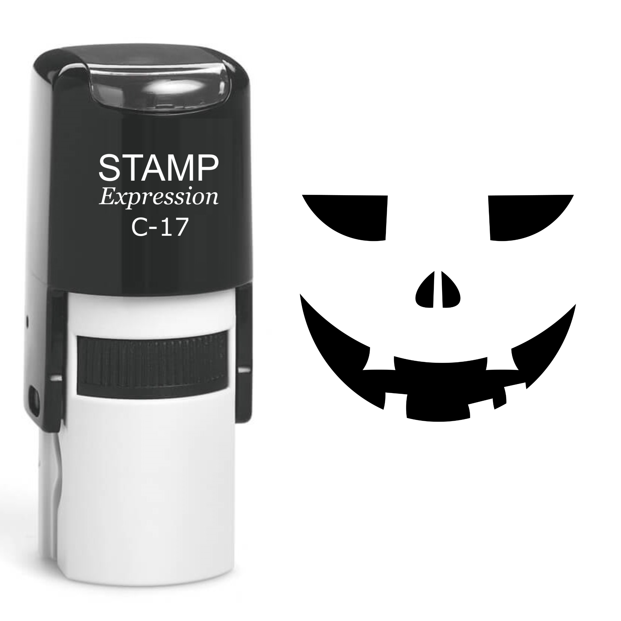 Pumpkin Faces Halloween Self Inking Rubber Stamp (SH-60769)