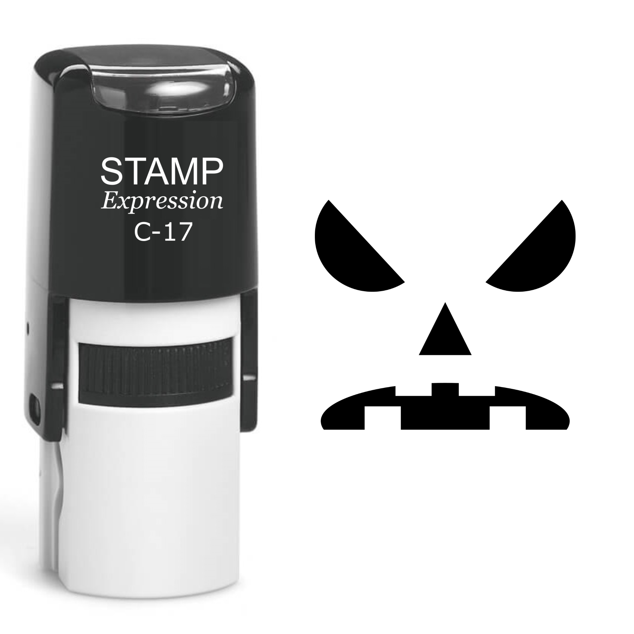 Pumpkin Faces Halloween Self Inking Rubber Stamp (SH-60771)