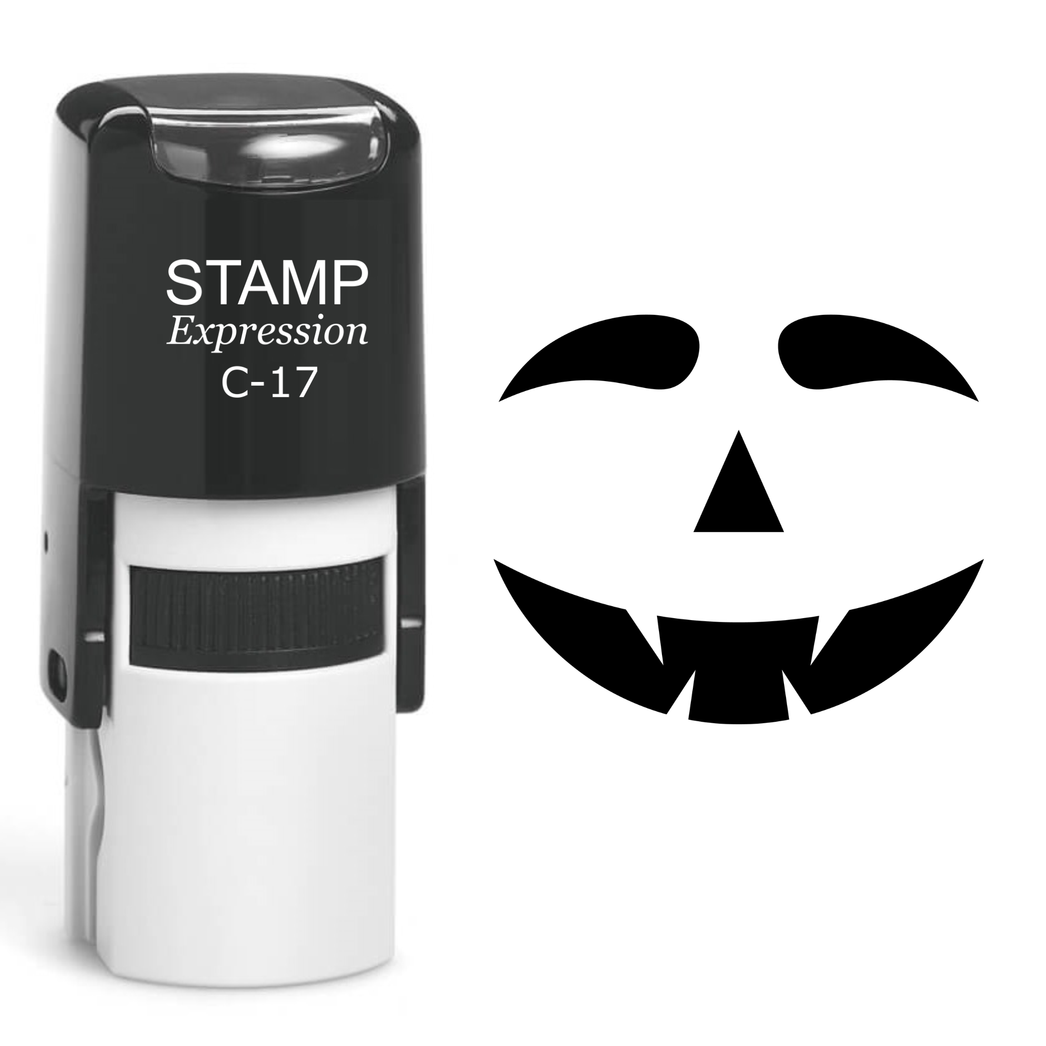 Pumpkin Faces Halloween Self Inking Rubber Stamp (SH-60772)