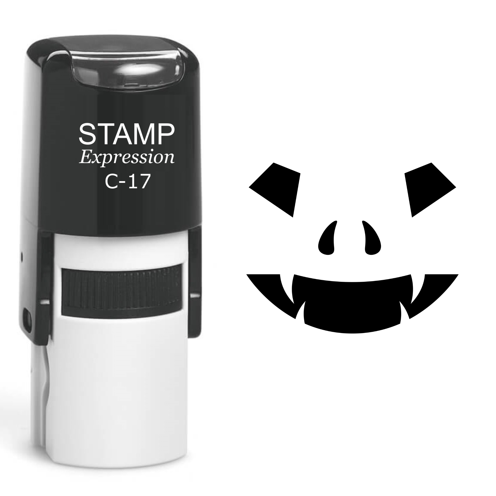 Pumpkin Faces Halloween Self Inking Rubber Stamp (SH-60773)