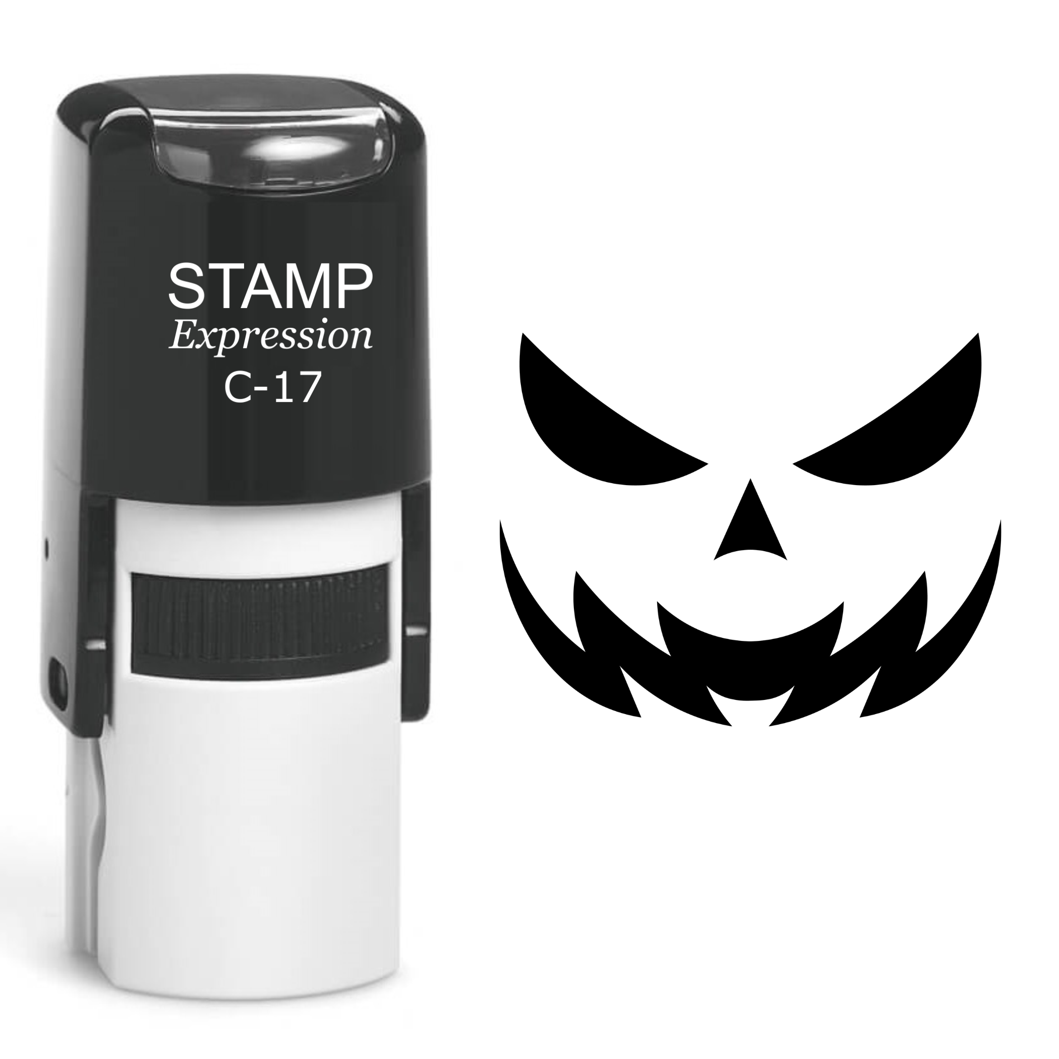 Pumpkin Faces Halloween Self Inking Rubber Stamp (SH-60776)