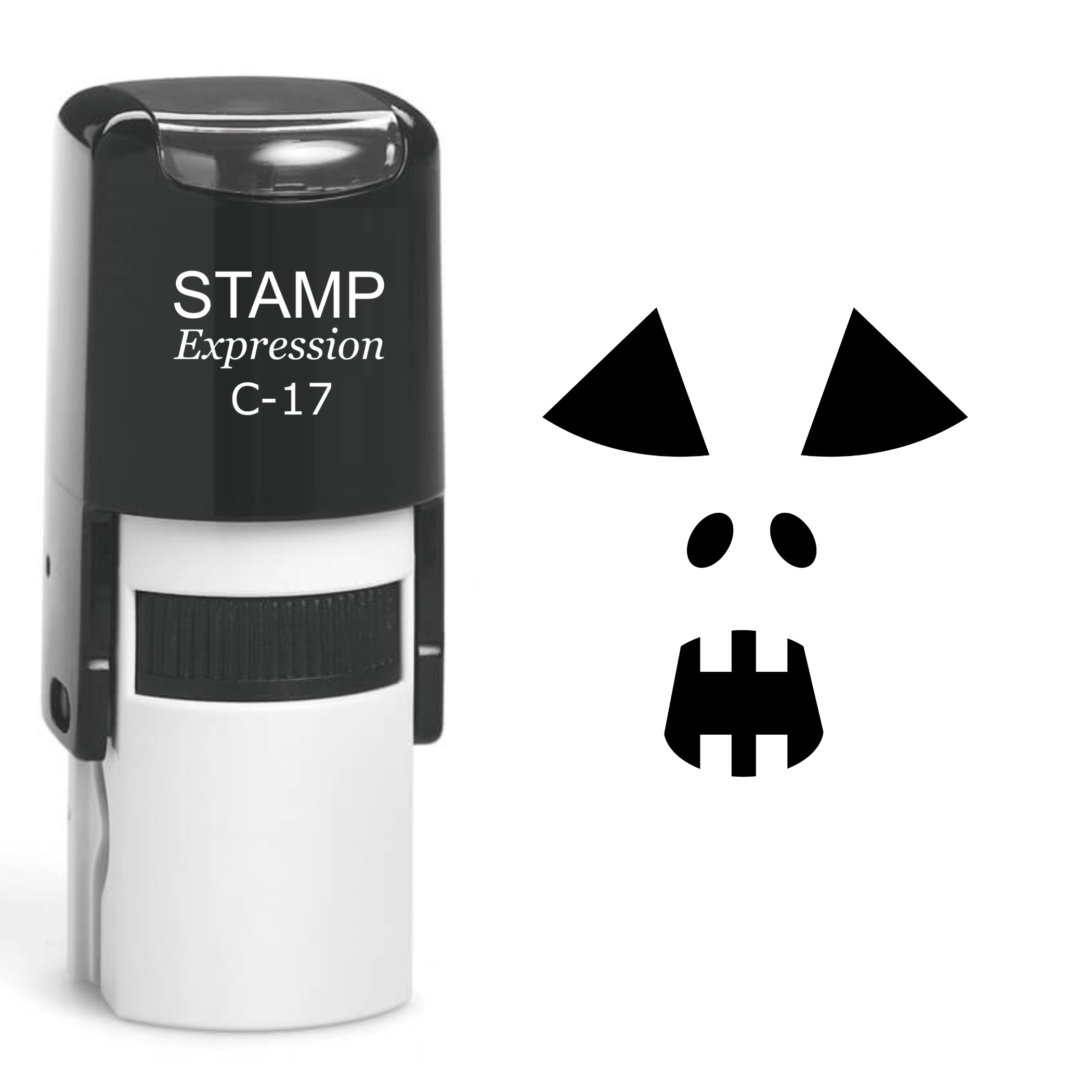 Pumpkin Faces Halloween Self Inking Rubber Stamp (SH-60777)