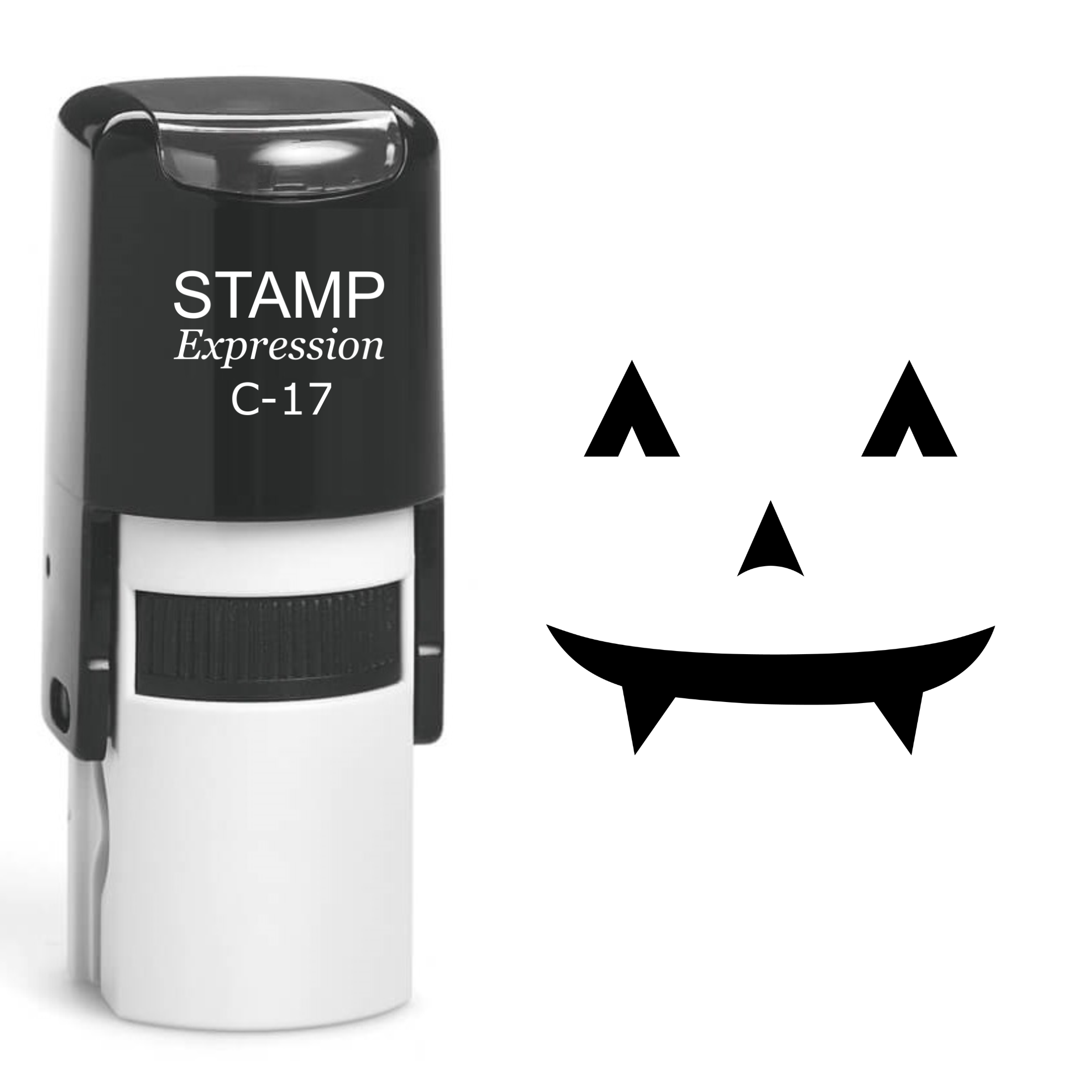 Pumpkin Faces Halloween Self Inking Rubber Stamp (SH-60780)
