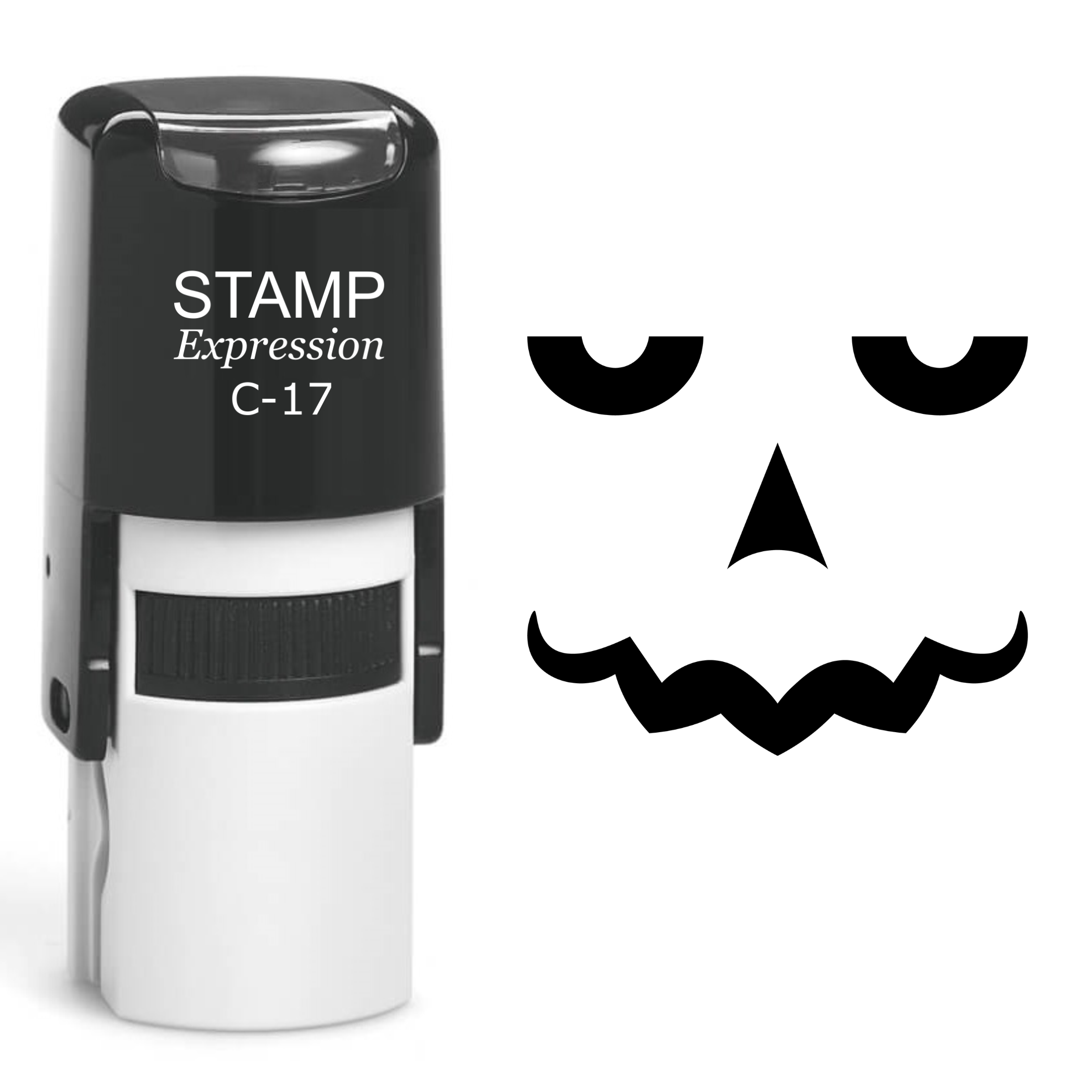 Pumpkin Faces Halloween Self Inking Rubber Stamp (SH-60781)