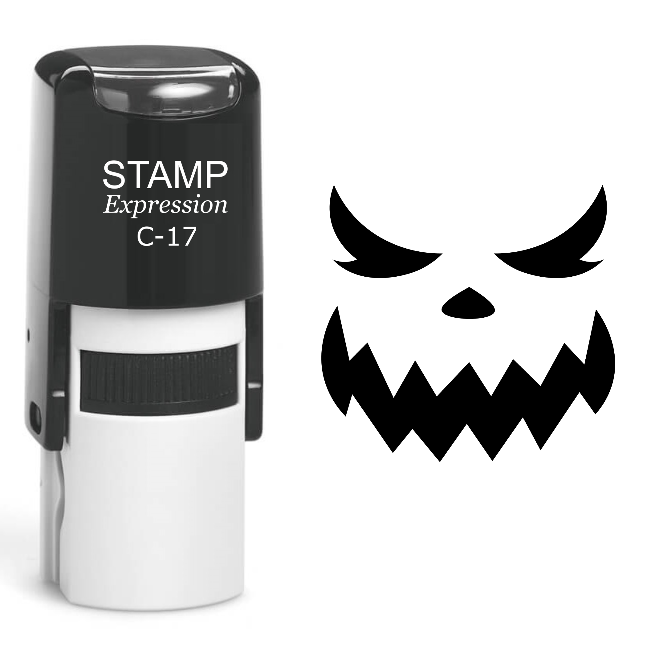 Pumpkin Faces Halloween Self Inking Rubber Stamp (SH-60786)