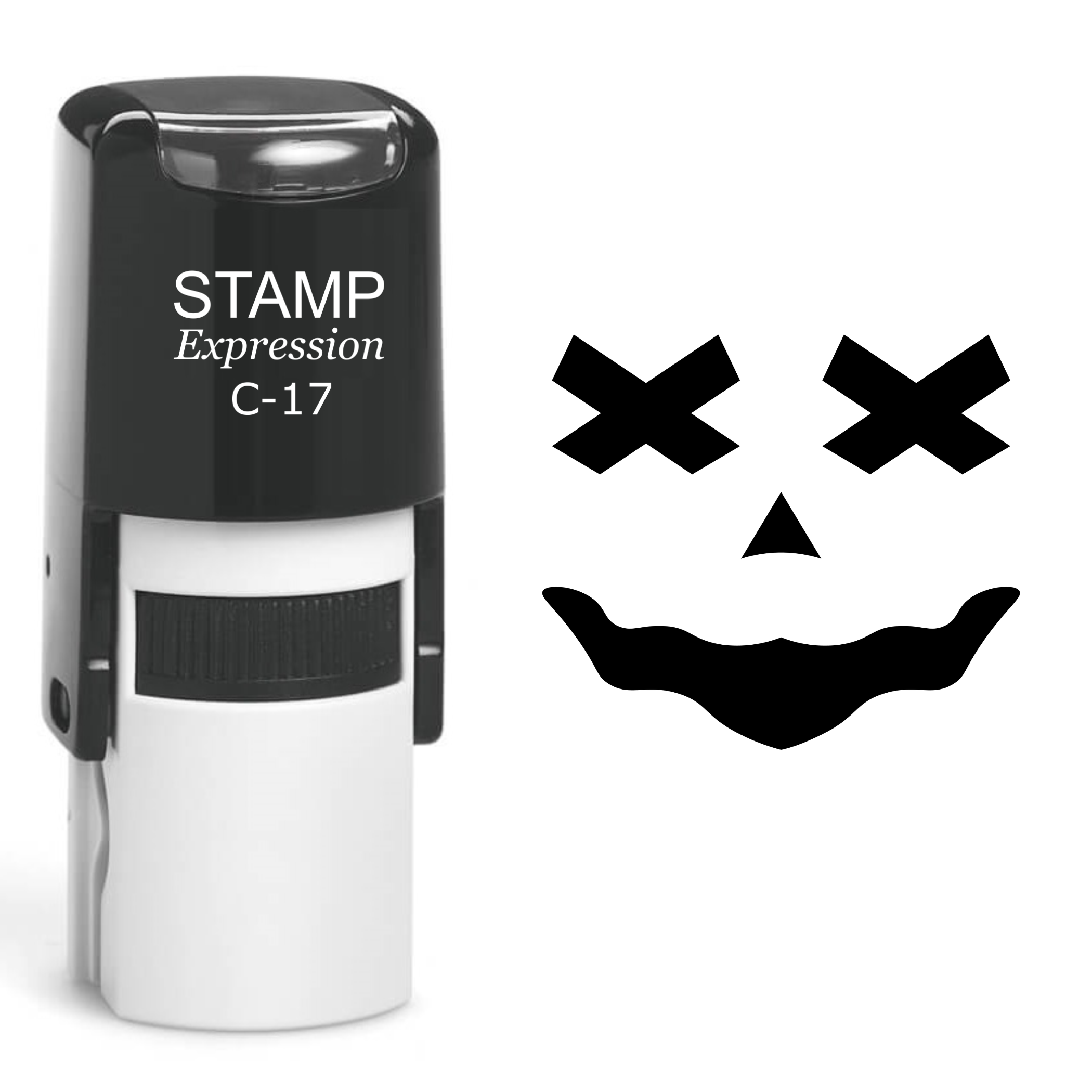 Pumpkin Faces Halloween Self Inking Rubber Stamp (SH-60787)