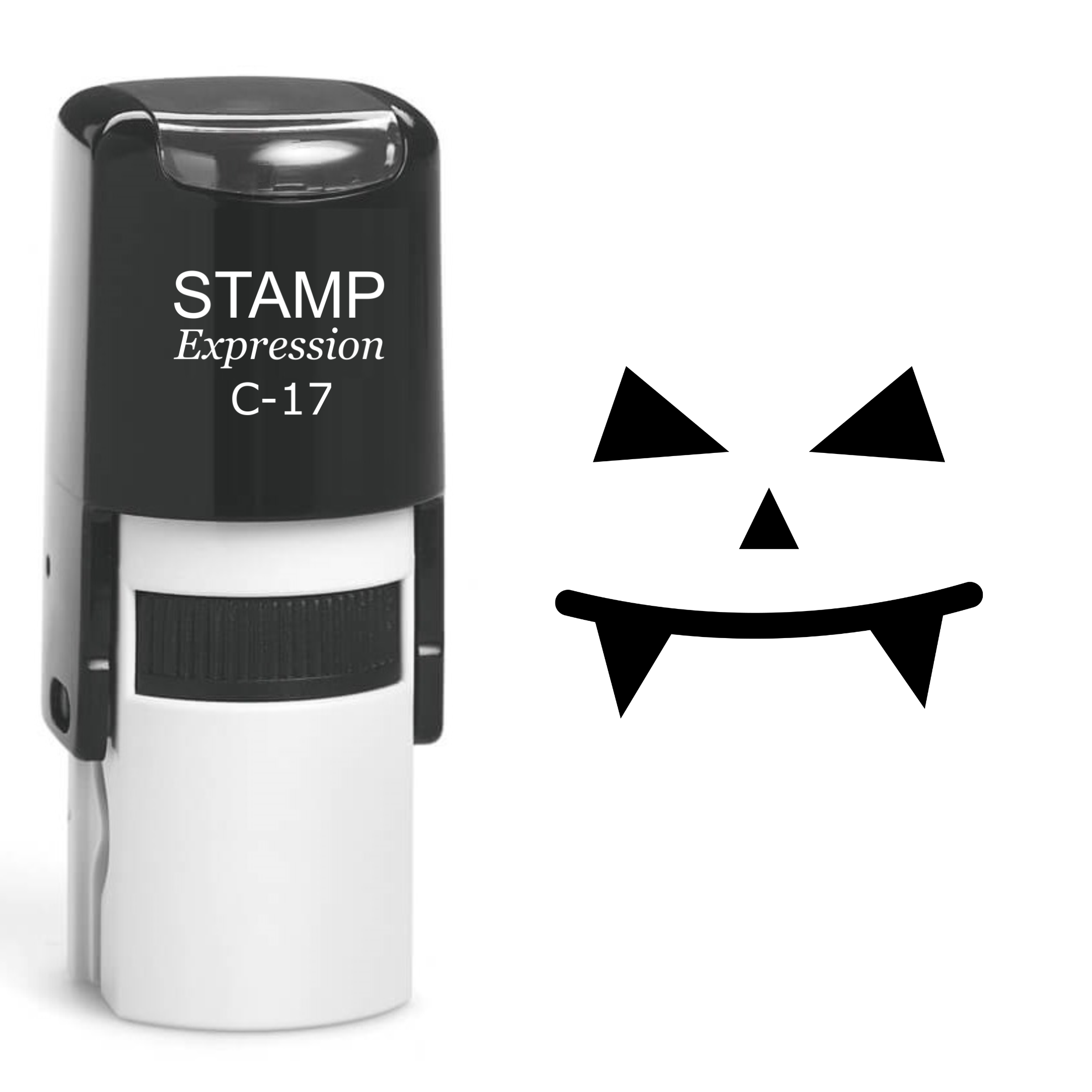 Pumpkin Faces Halloween Self Inking Rubber Stamp (SH-60789)