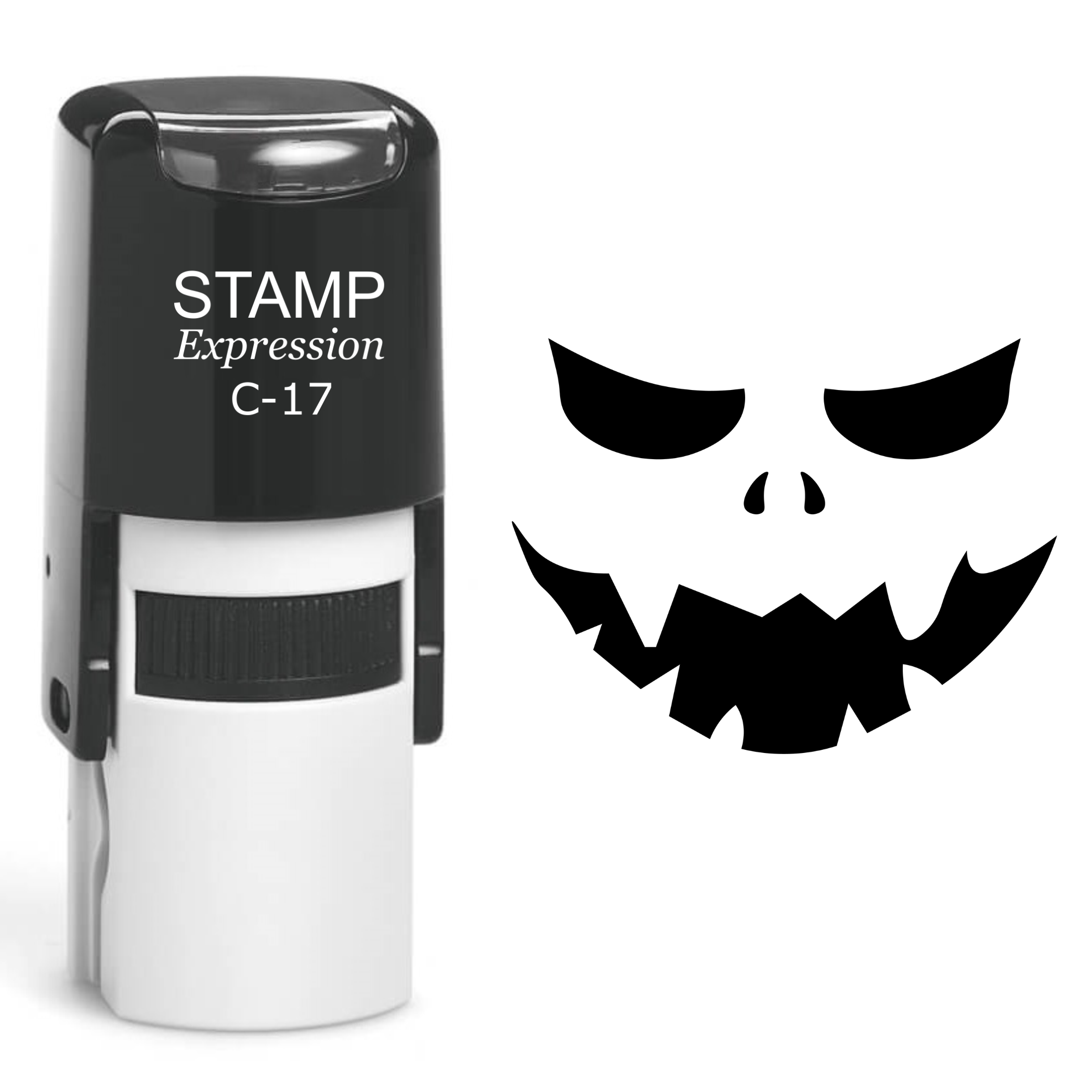 Pumpkin Faces Halloween Self Inking Rubber Stamp (SH-60791)