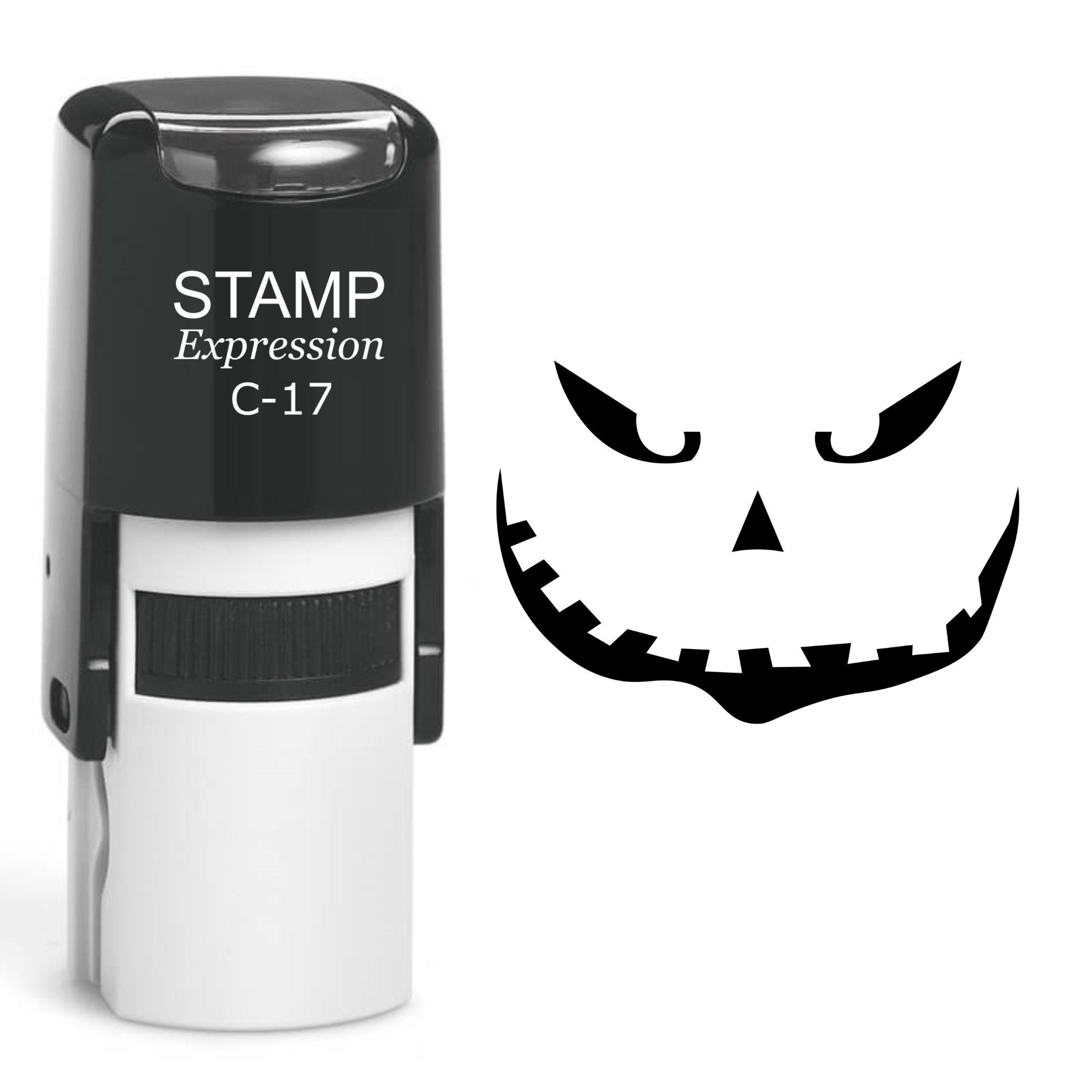 Pumpkin Faces Halloween Self Inking Rubber Stamp (SH-60792)
